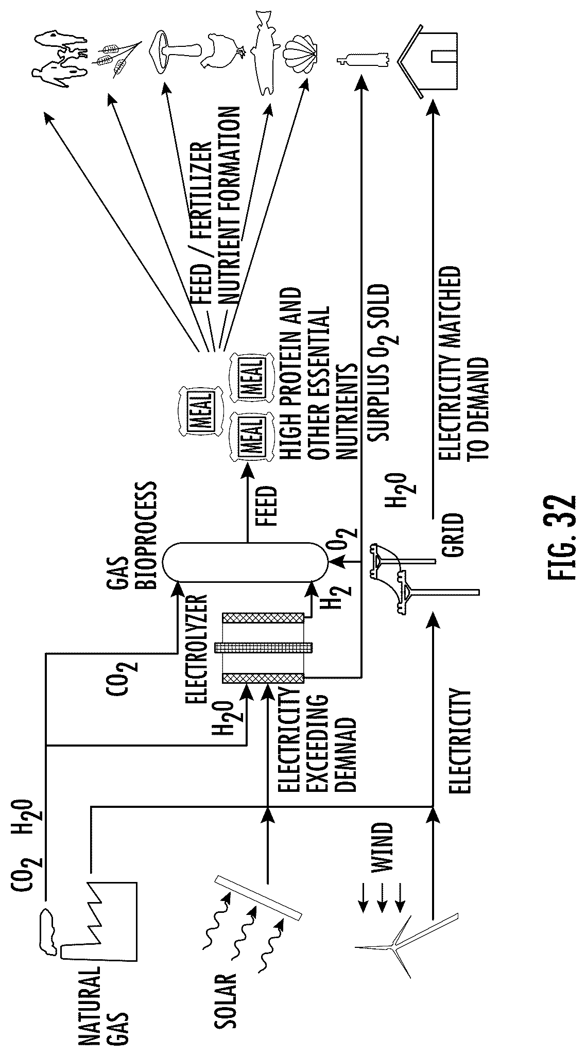 Patent US12320014 Figure 20 – Microorganisms and artificial ecosystems for the production of protein, food, and useful co-products from C1 substrates