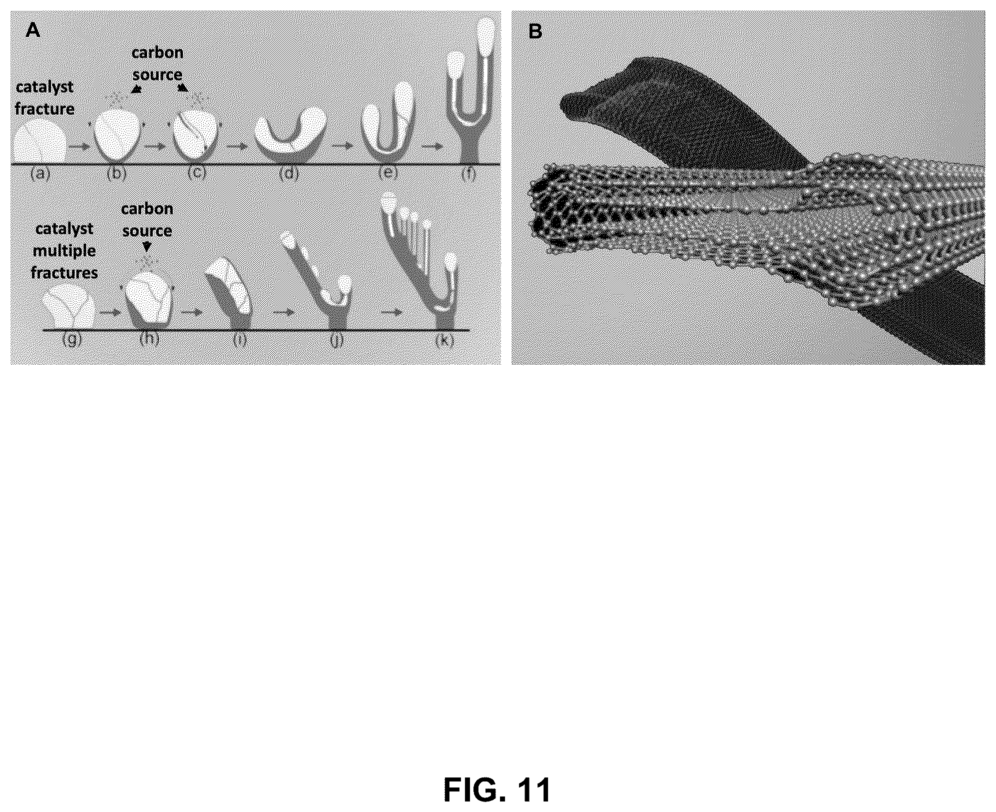 Patent US12320016 Figure 12 – Electrolysis methods that utilize carbon dioxide and a non-iron additive for making desired nanocarbon allotropes