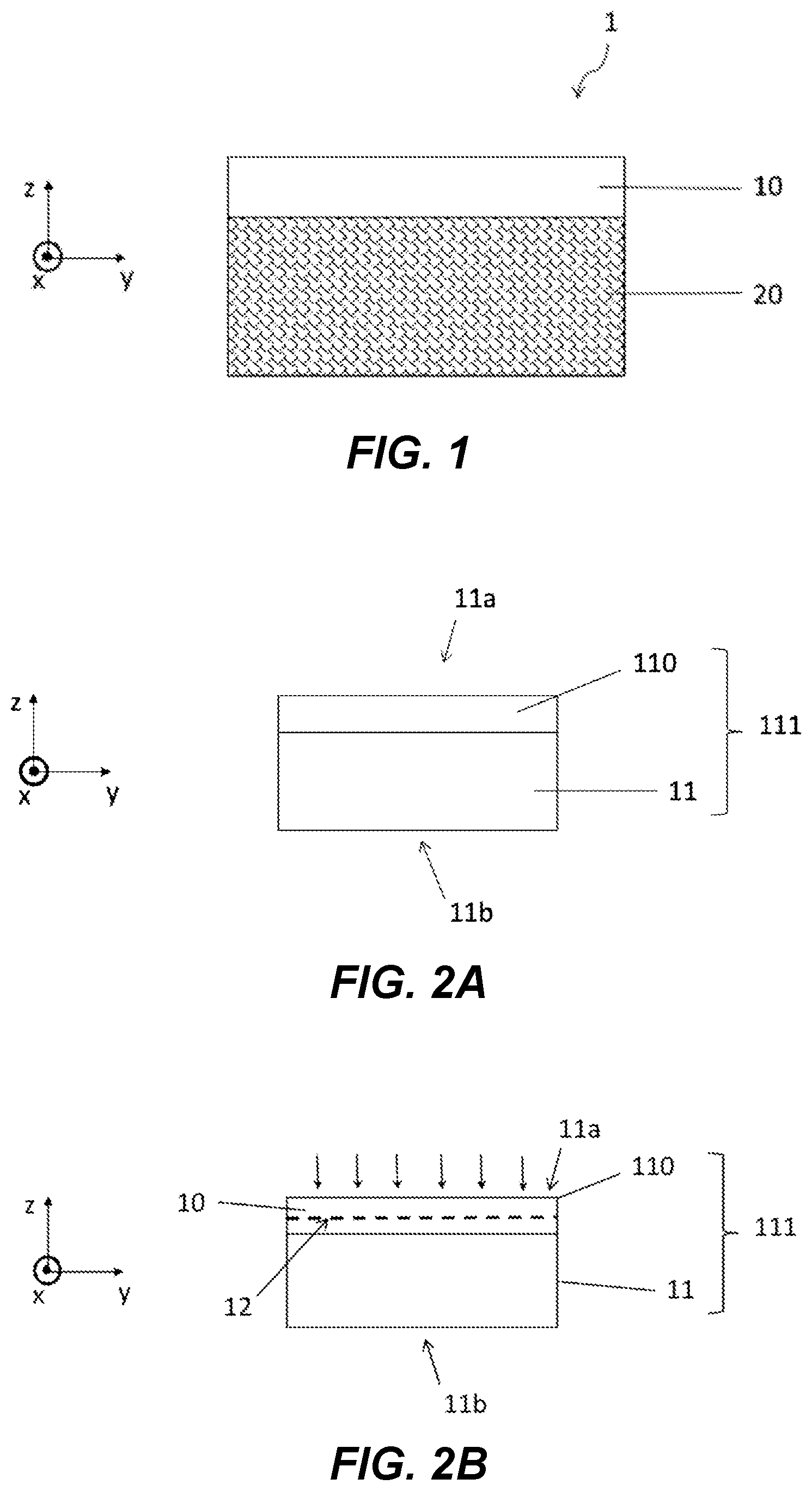 Patent US12320031 Figure 1 – Method for manufacturing a composite structure comprising a thin layer made of monocrystalline SiC on a carrier substrate made of SiC