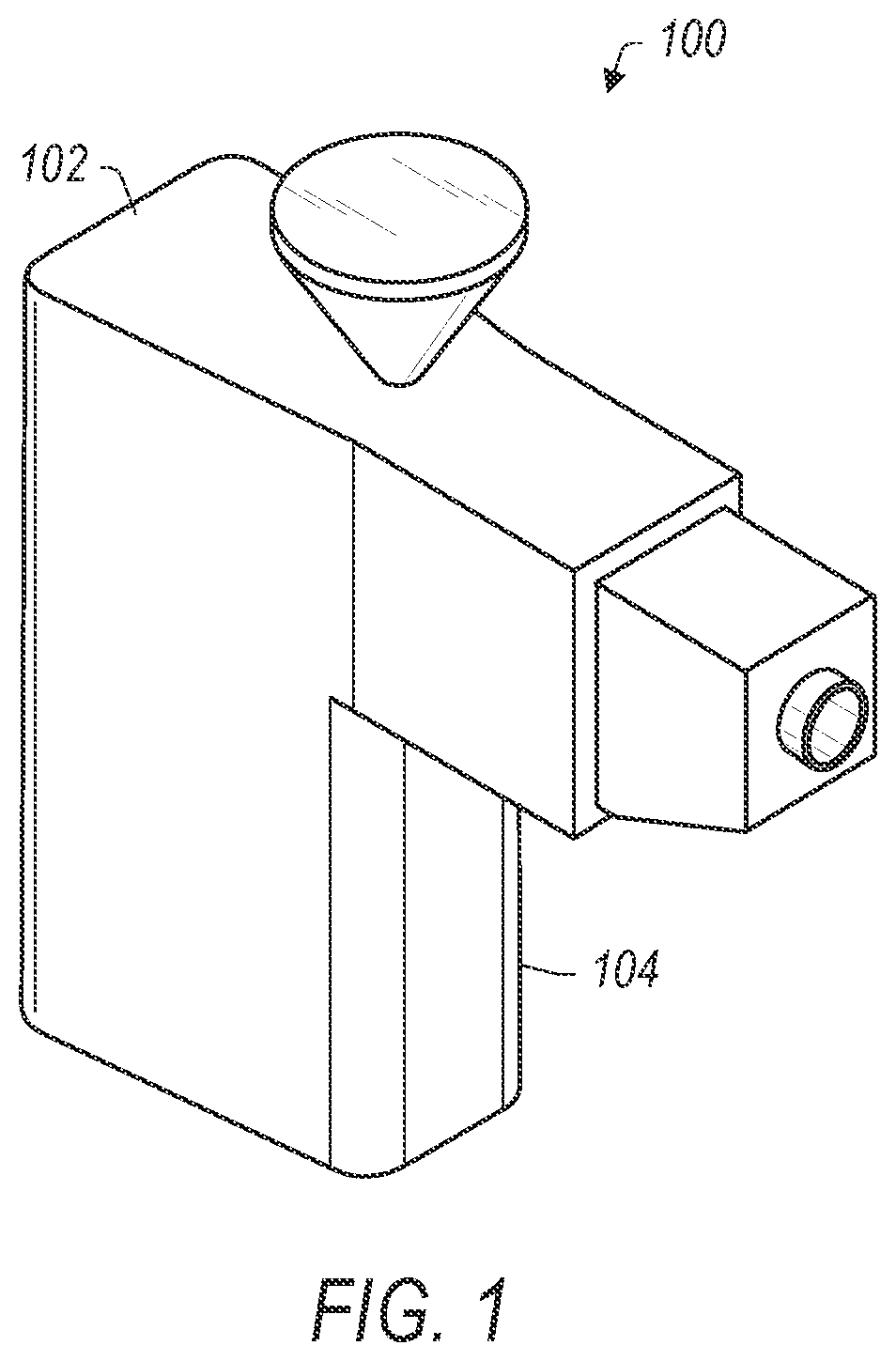 Patent US12320037 Figure 1 – Handheld/portable apparatus for the production of fine fibers