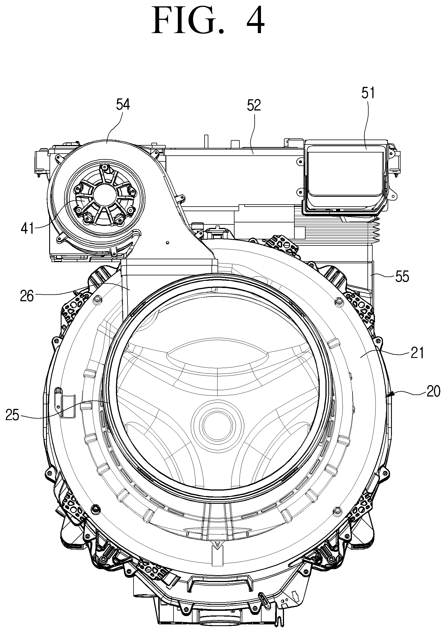 Patent US12320051 Figure 4 – Washing machine with drying function