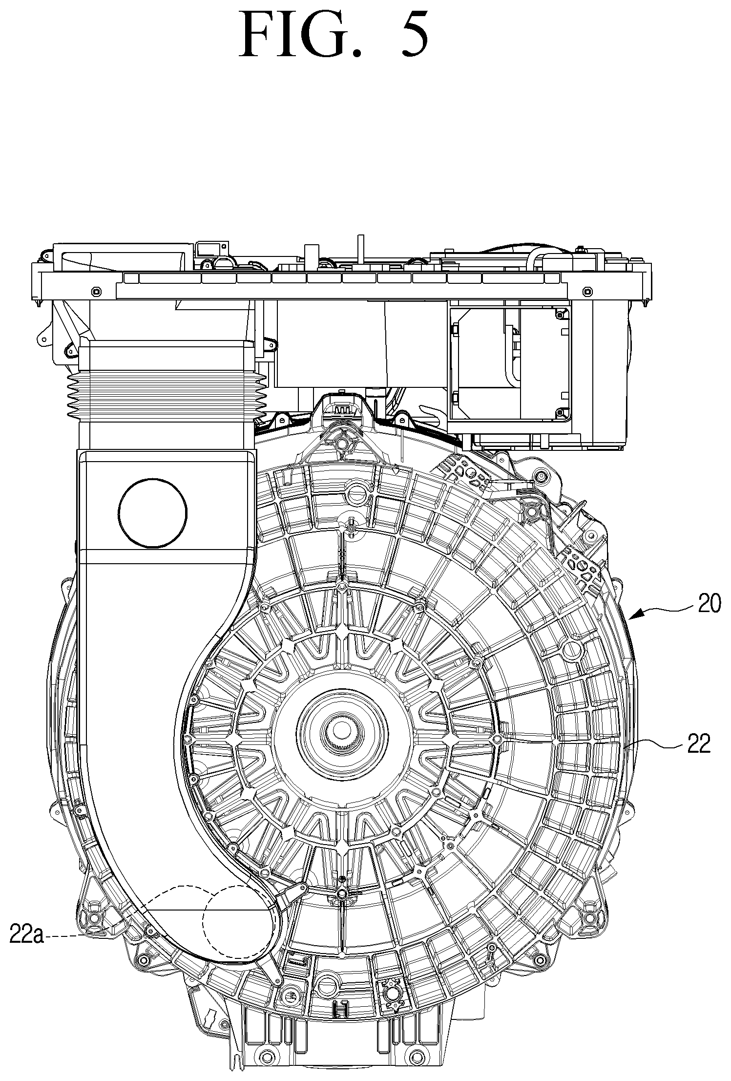 Patent US12320051 Figure 5 – Washing machine with drying function