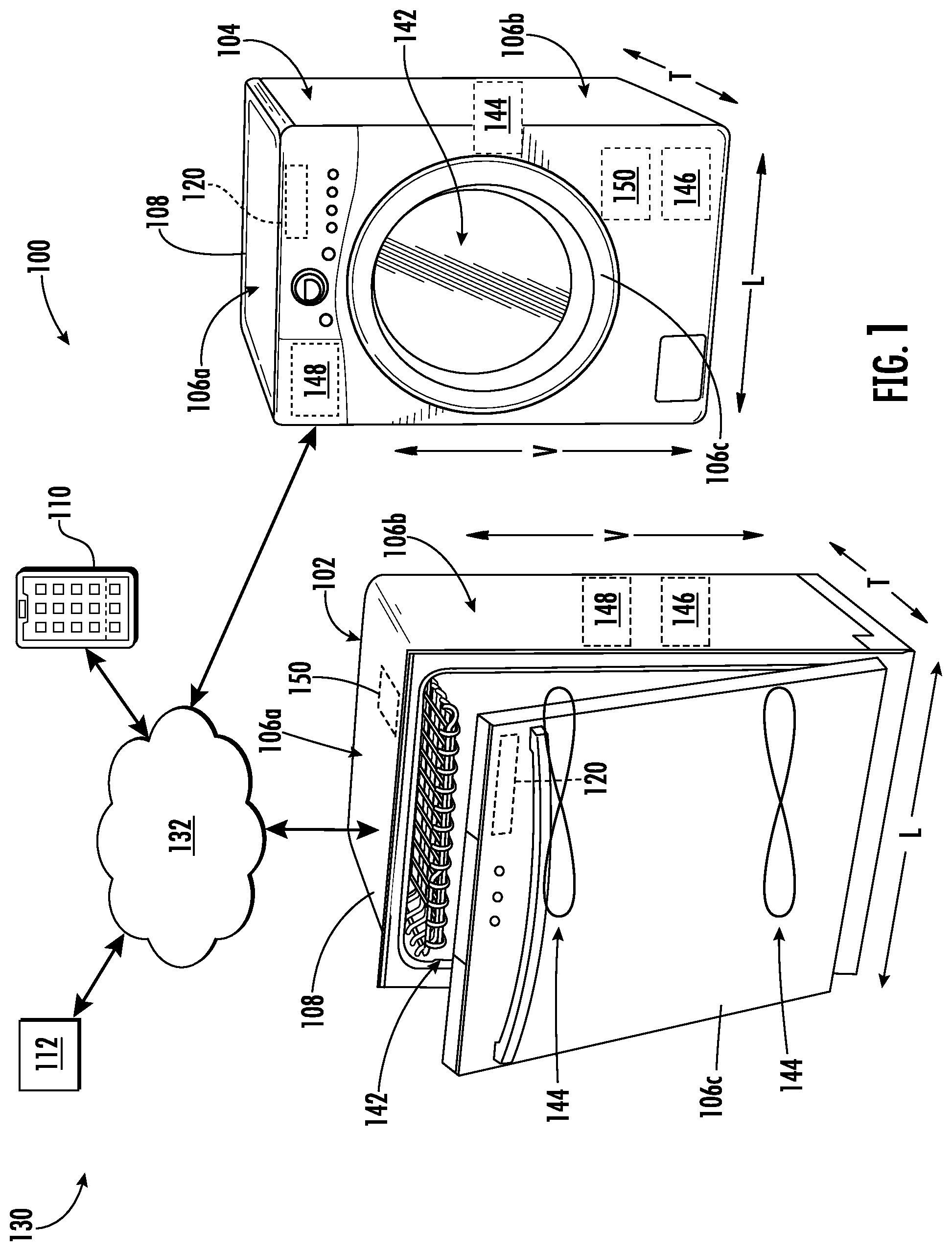 Patent US12320053 Figure 1 – Appliance and method for determining an operational state of a component