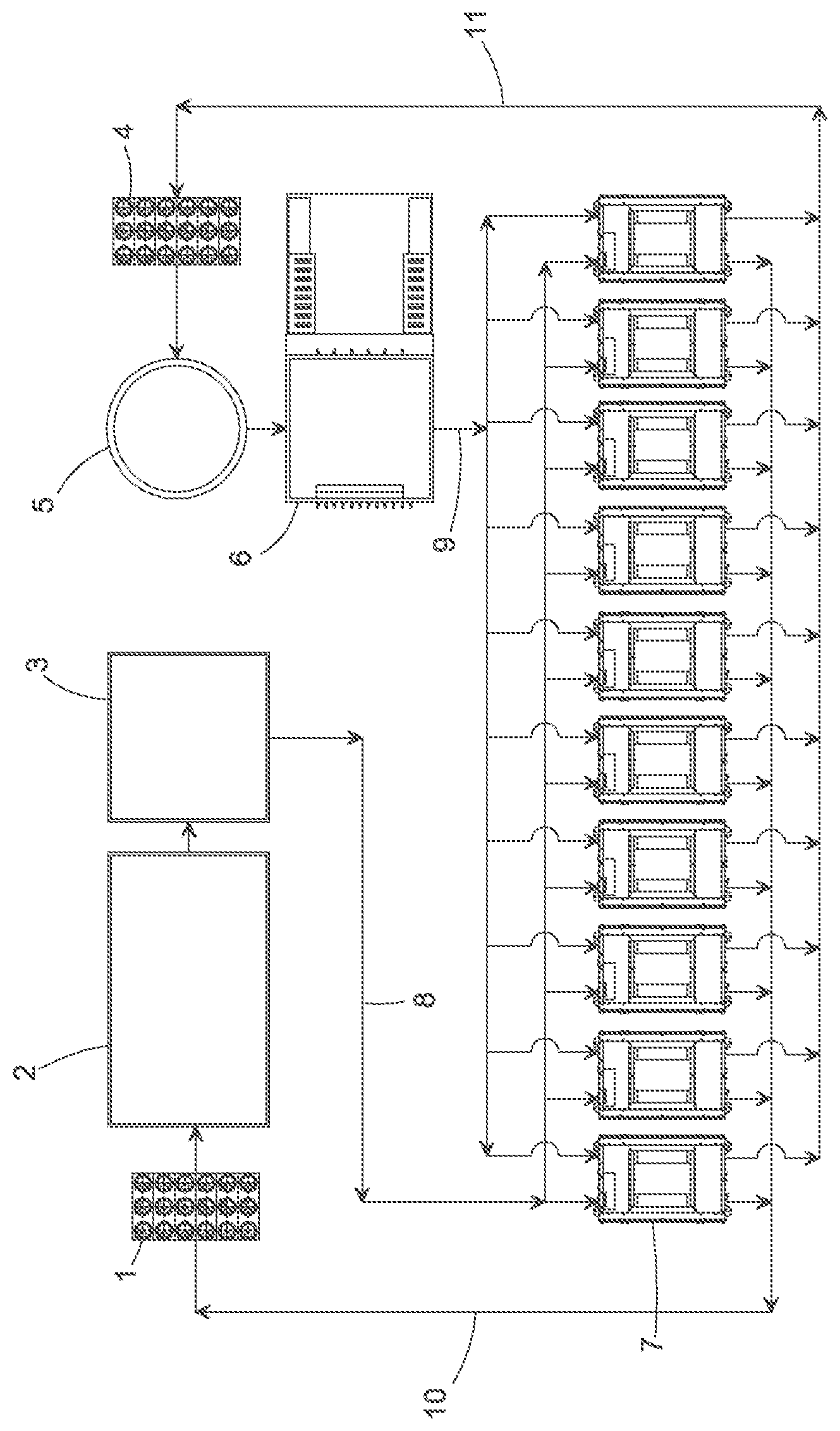 Patent US12320054 Figure 1 – System for washing laundry