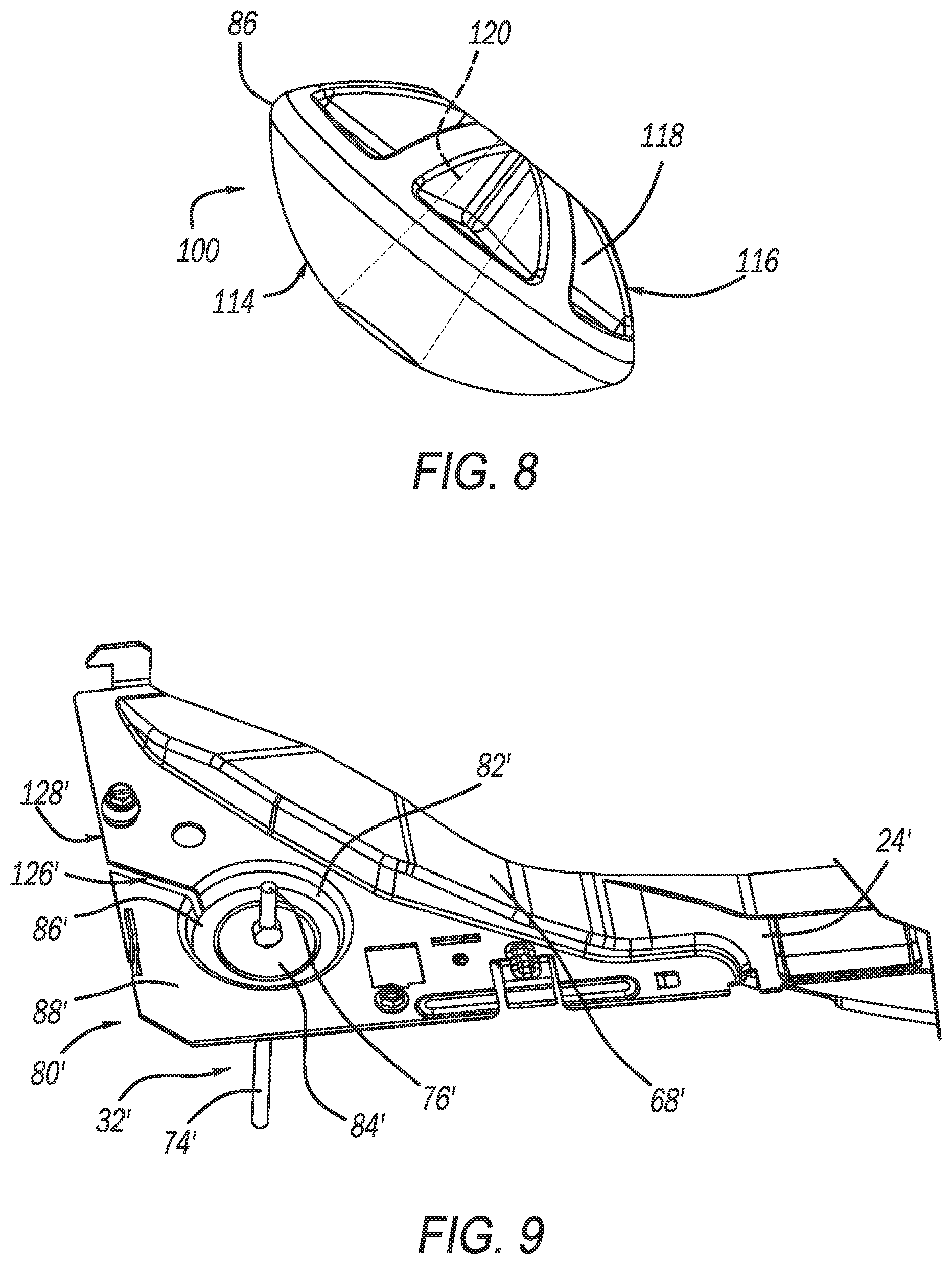 Patent US12320055 Figure 8 – Suspension mount for a top load washing machine
