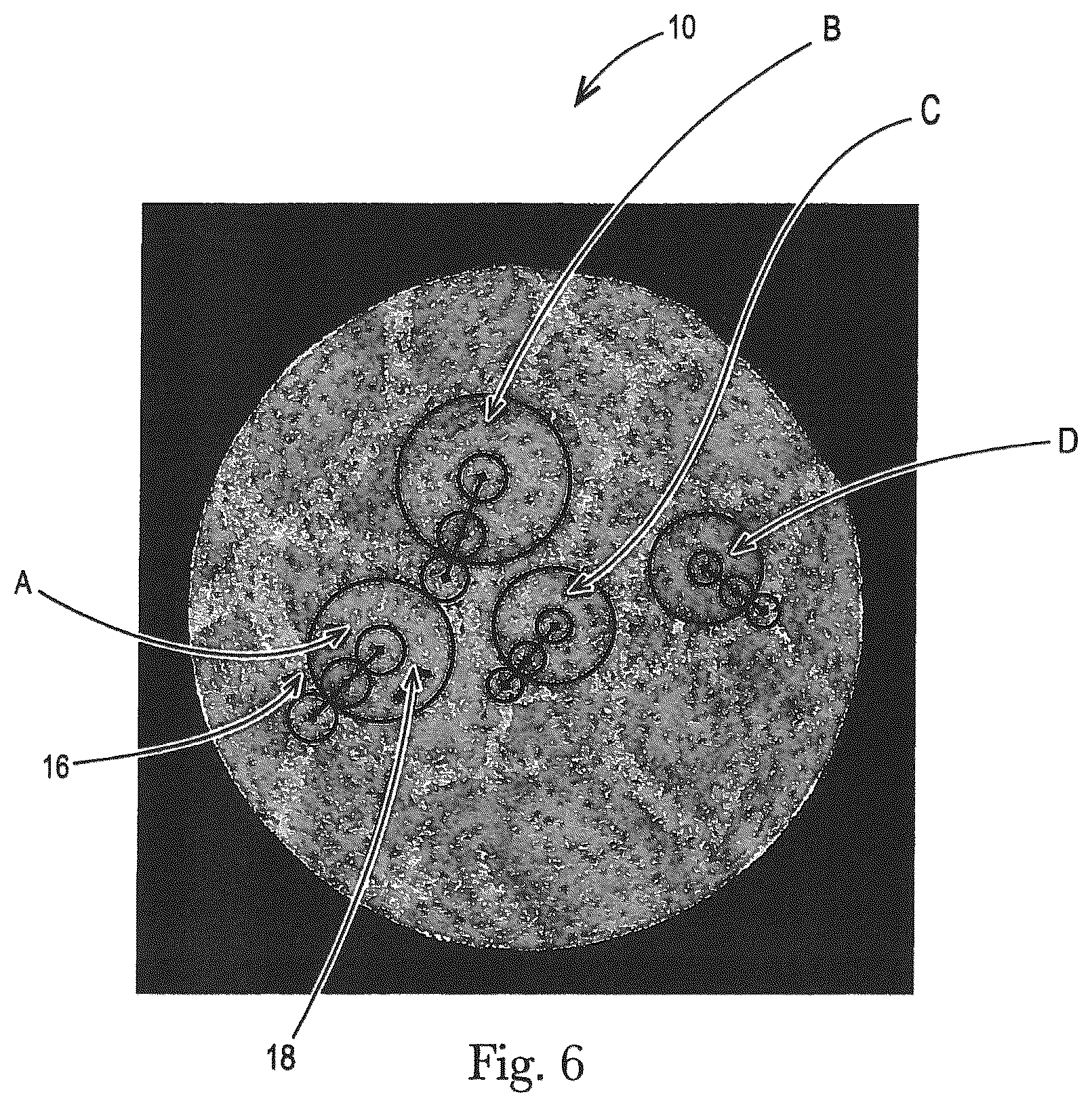 Patent US12320073 Figure 6 – Fibrous structures comprising regions having different micro-CT intensive property values and associated transition slopes