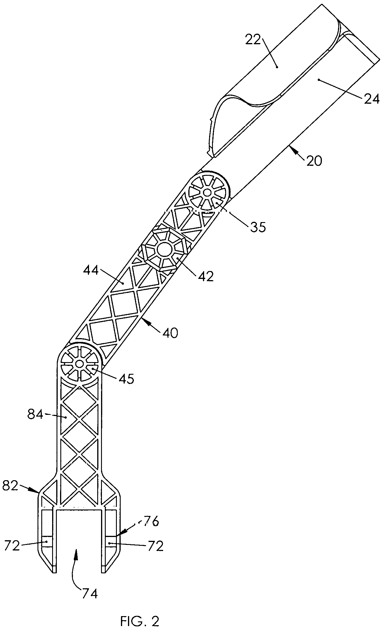 Patent US12320078 Figure 2 – Atriculating screed framework