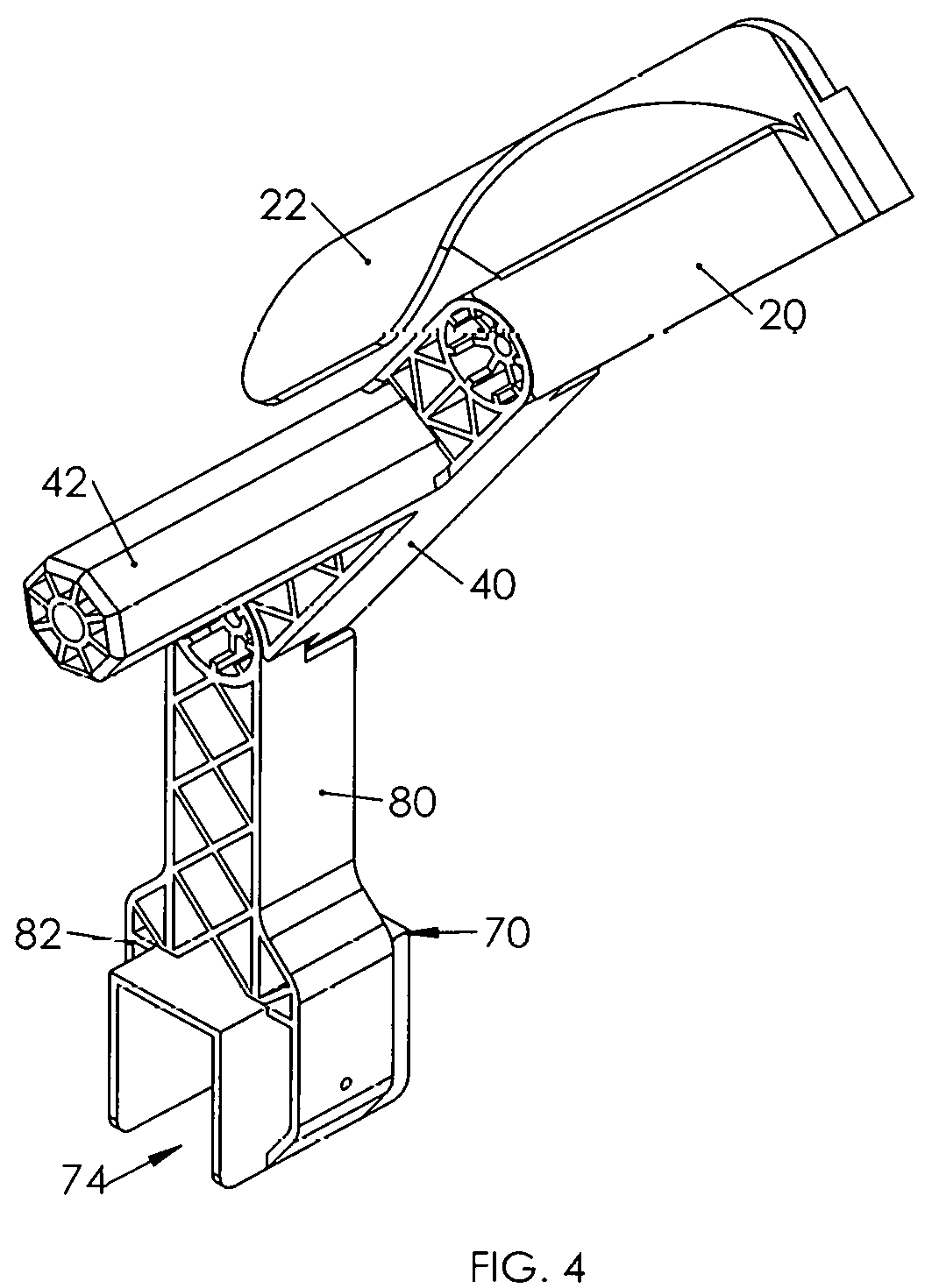 Patent US12320078 Figure 4 – Atriculating screed framework