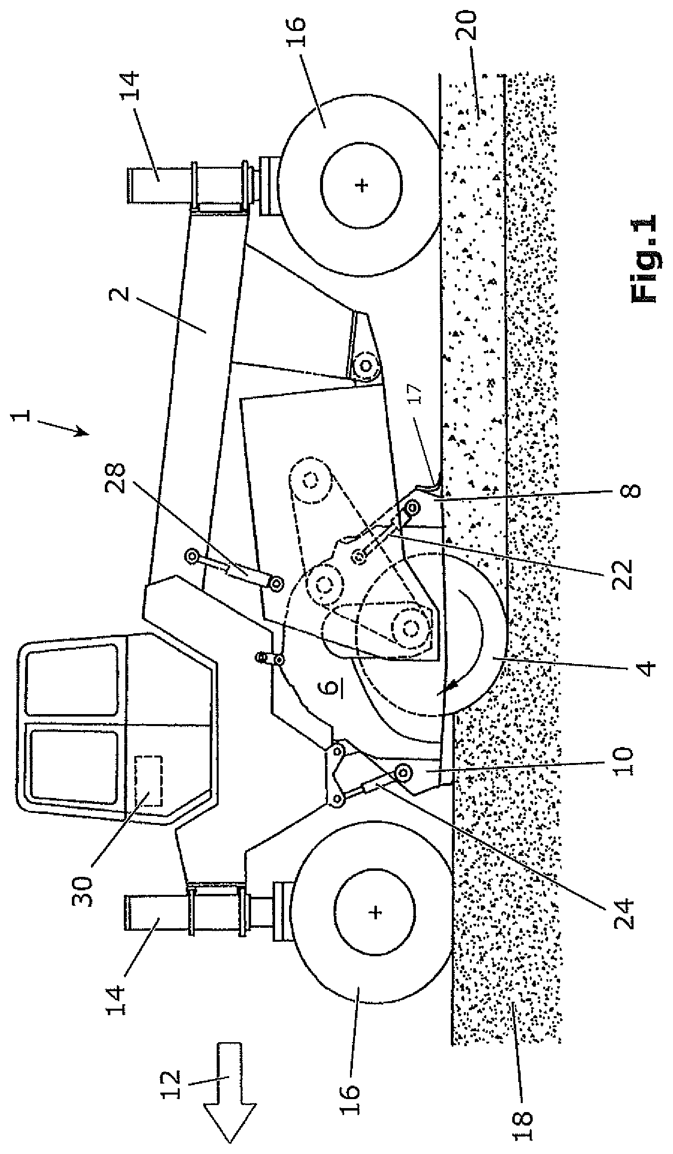 Patent US12320080 Figure 1 – Construction machine