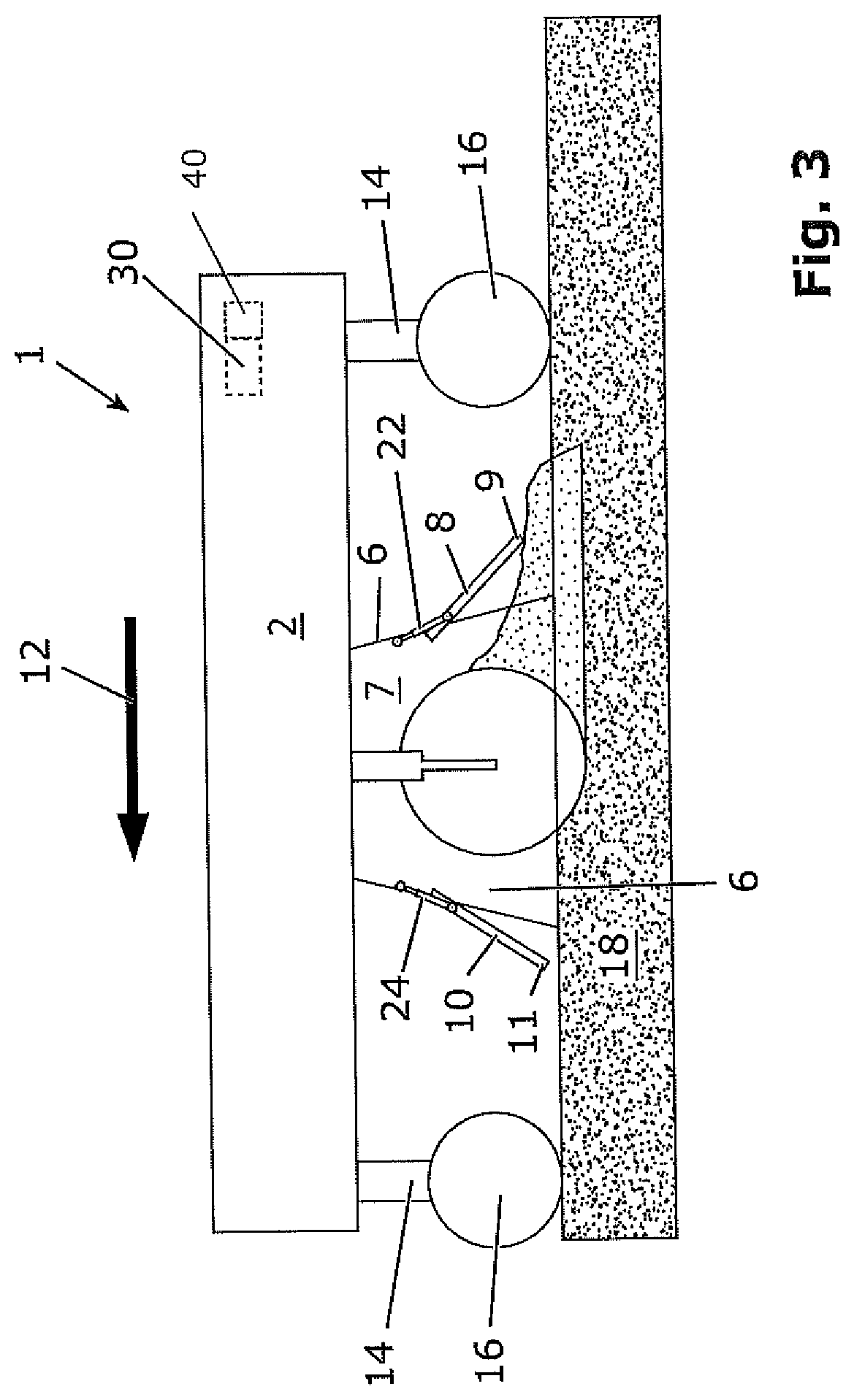Patent US12320080 Figure 3 – Construction machine