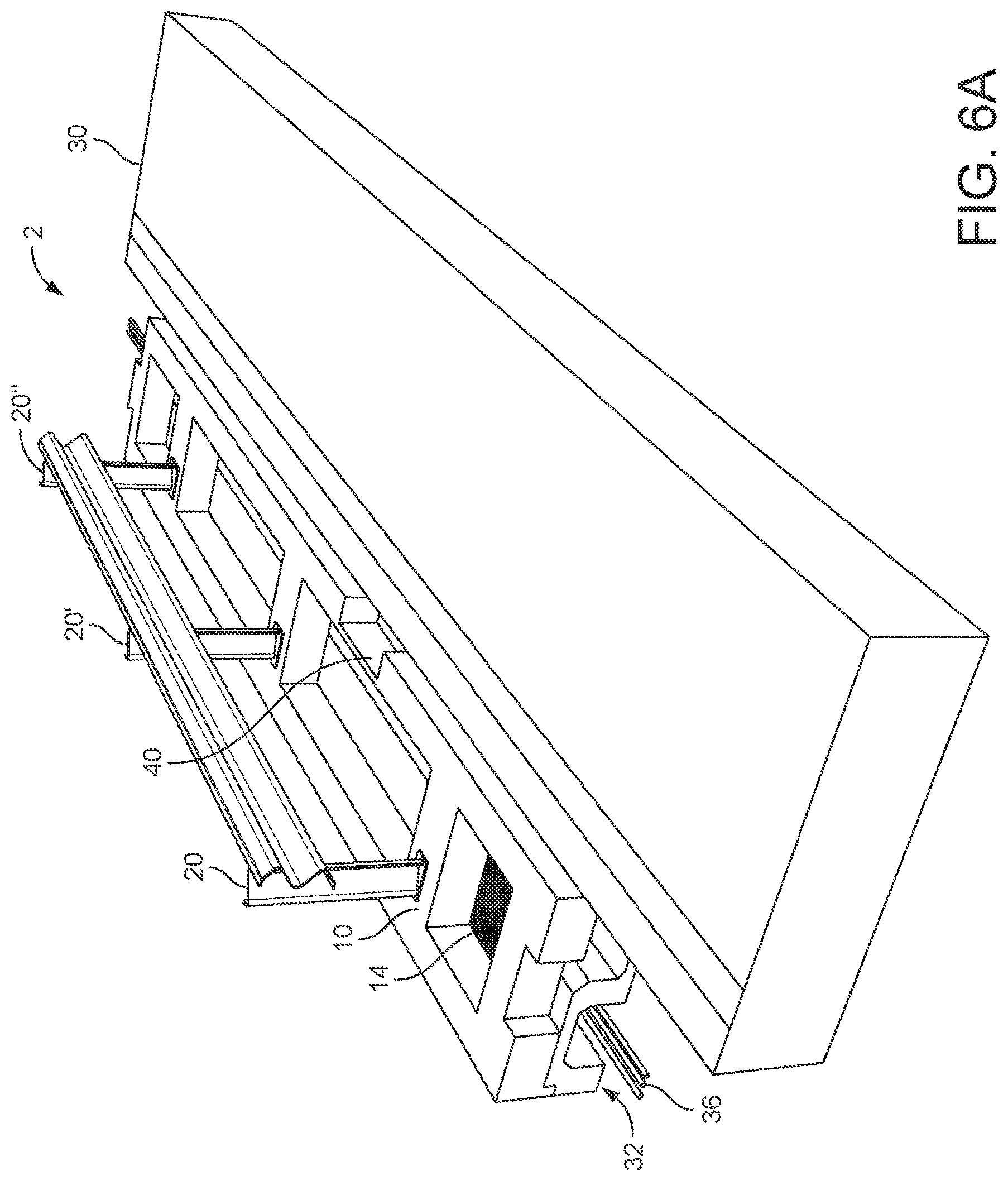 Patent US12320082 Figure 8 – Apparatus and method for installation of support posts for a vehicle restraint system