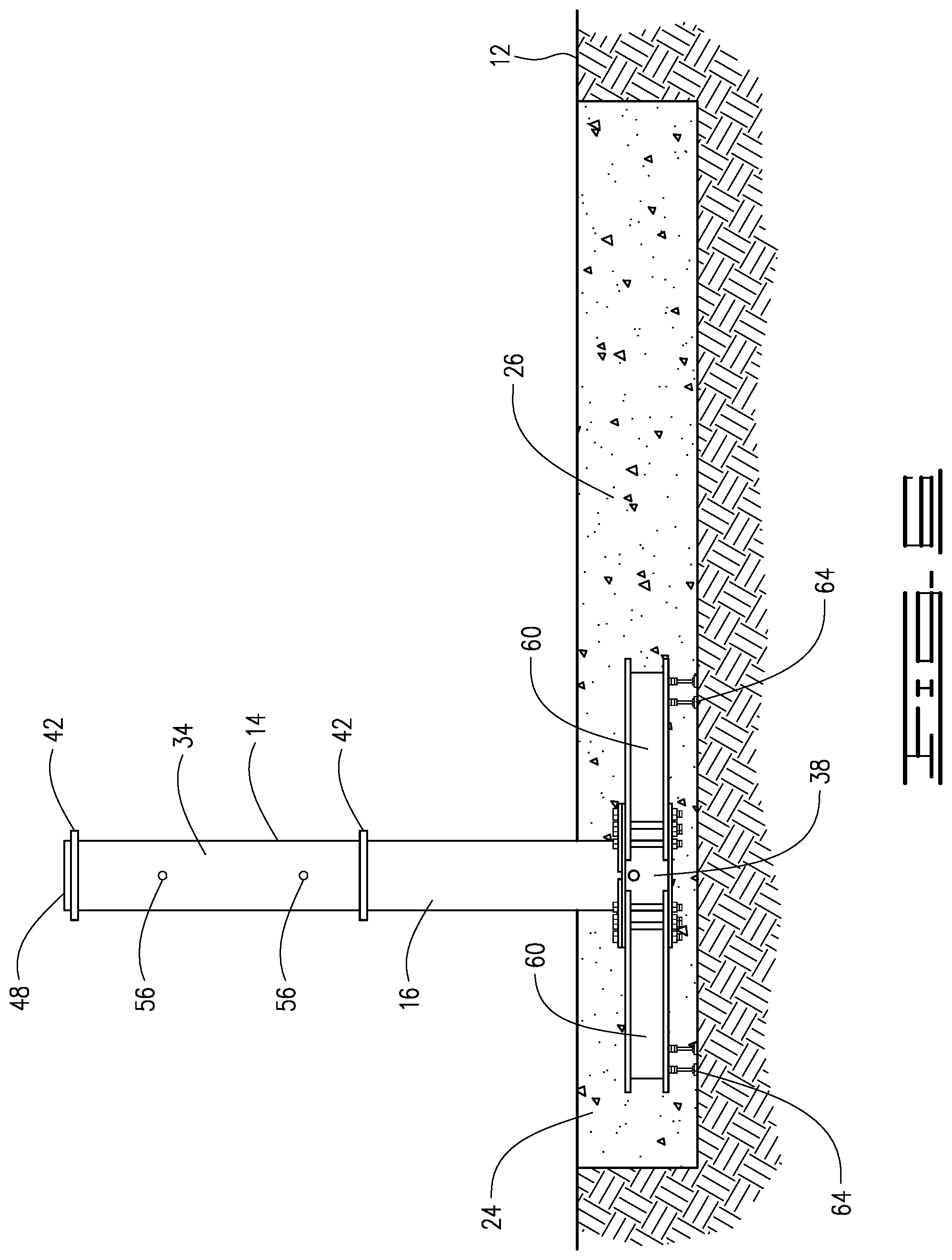 Patent US12320083 Figure 5 – Cable barrier with dual-column posts