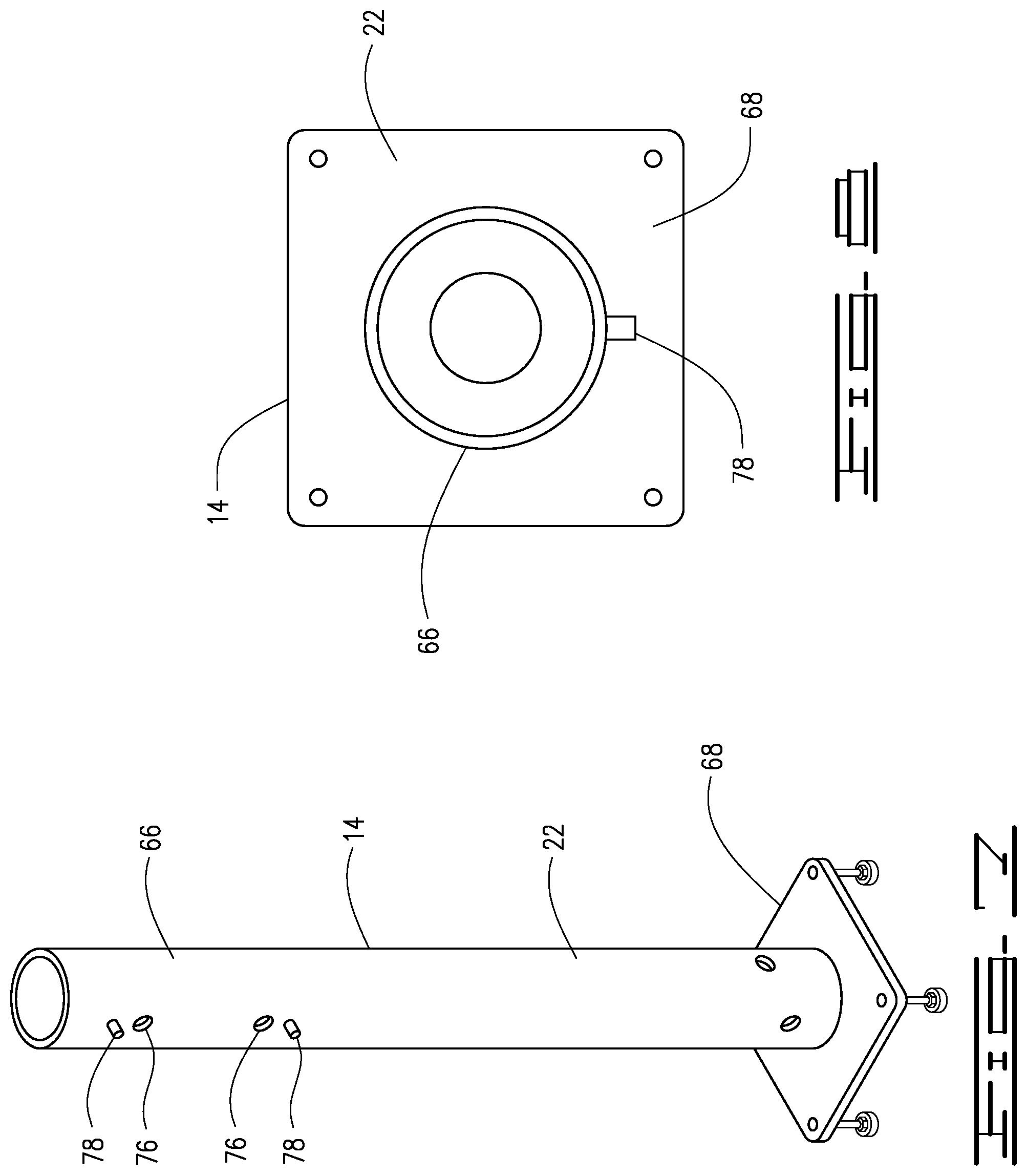Patent US12320083 Figure 6 – Cable barrier with dual-column posts
