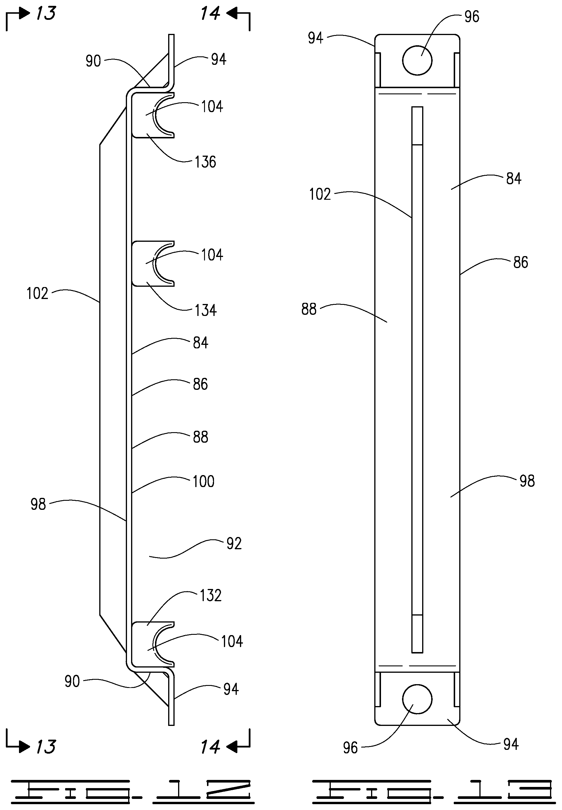 Patent US12320083 Figure 9 – Cable barrier with dual-column posts