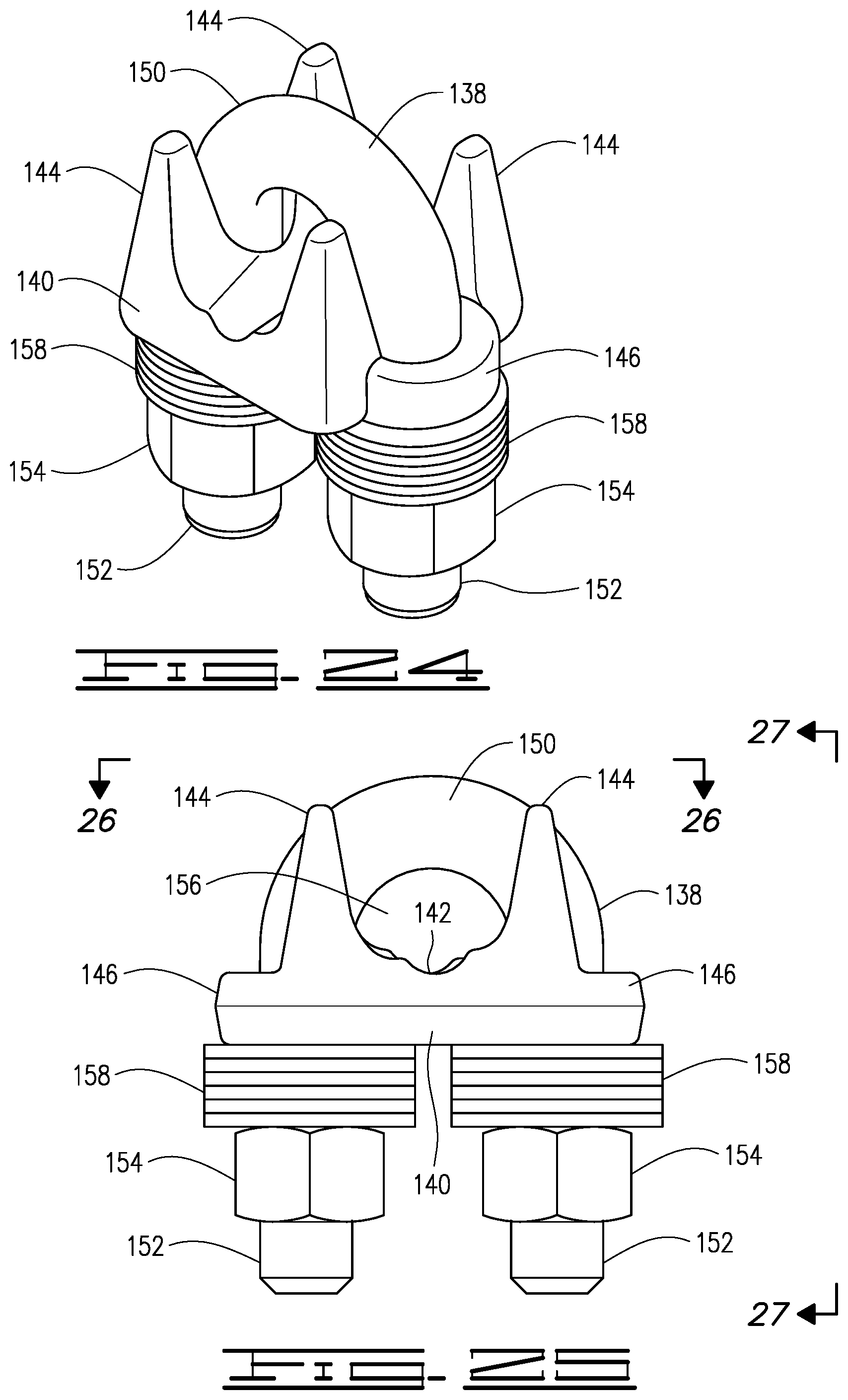Patent US12320083 Figure 15 – Cable barrier with dual-column posts