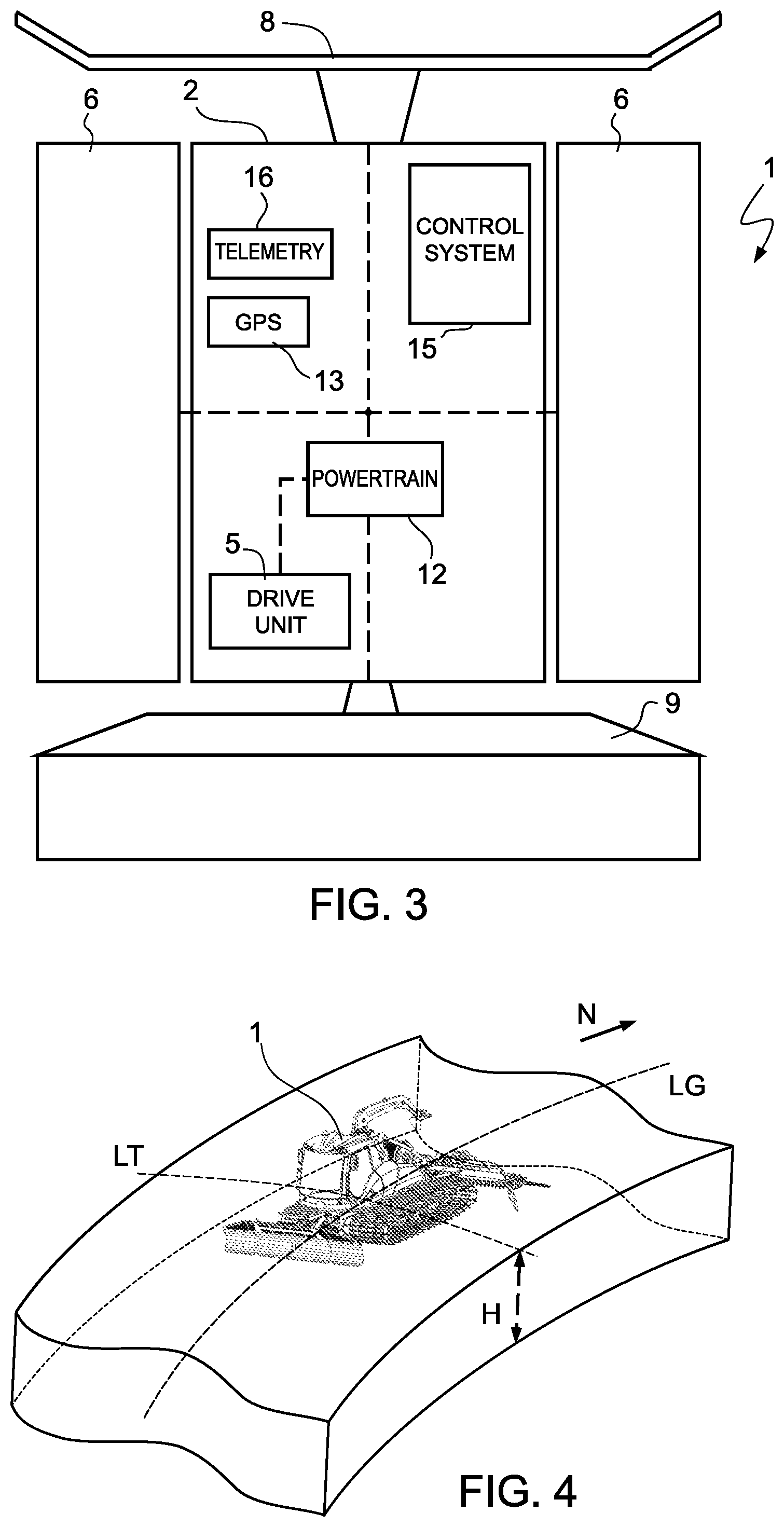 Patent US12320085 Figure 3 – Snow groomer vehicle with automated functions and method for controlling a snow groomer vehicle