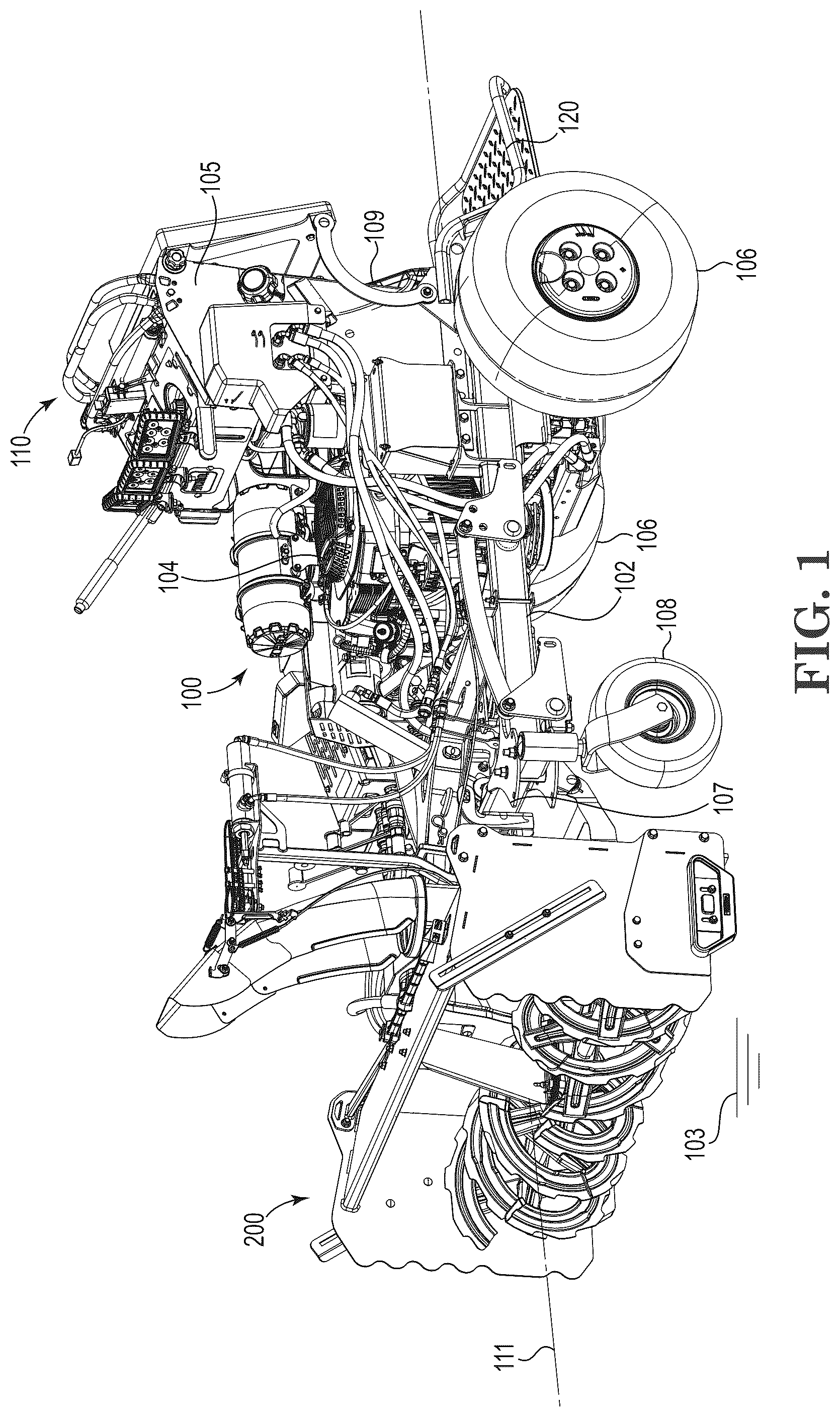 Patent US12320086 Figure 1 – Snowthrower auger housing with resilient scraper