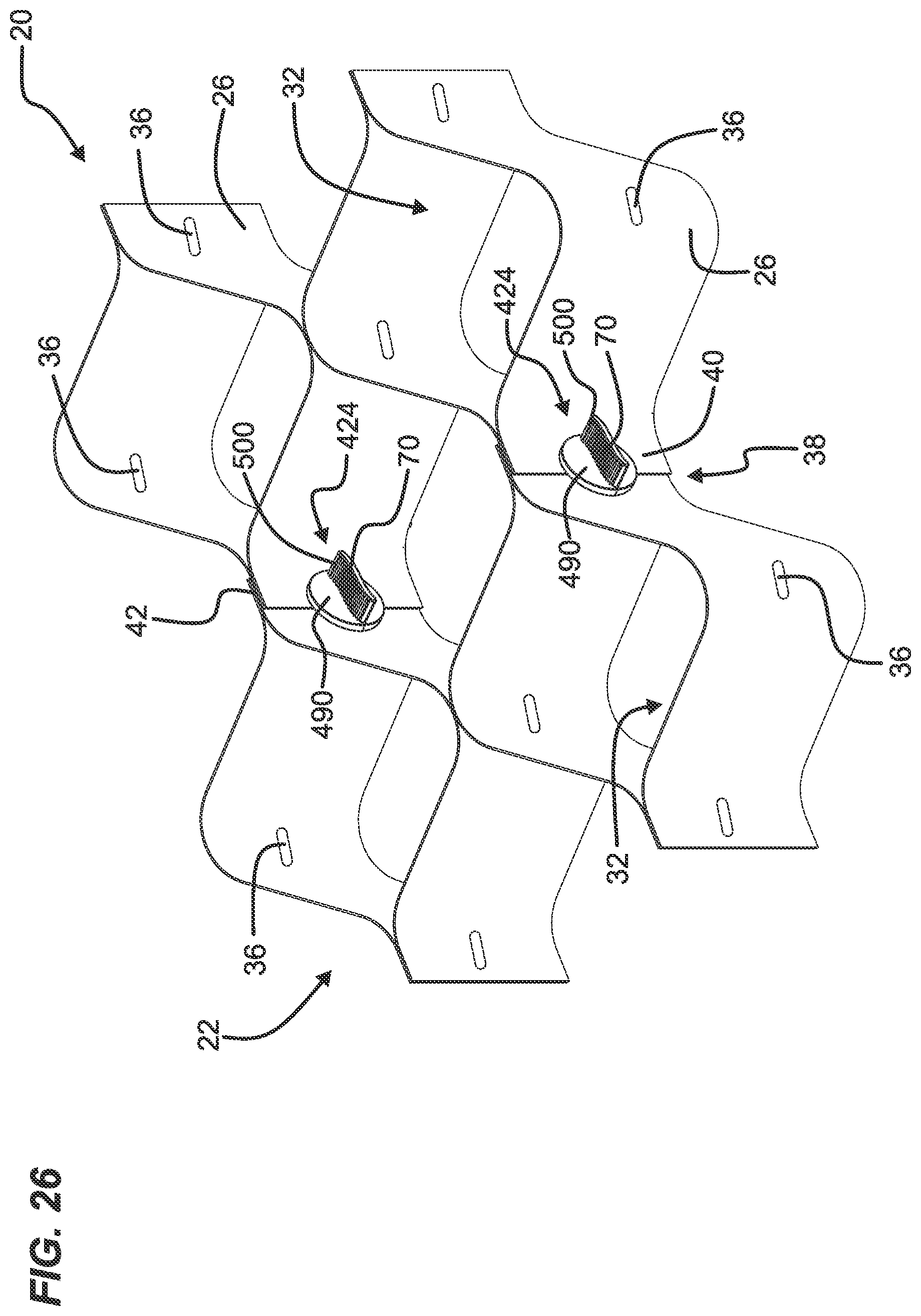 Patent US12320088 Figure 19 – Connection device for fastening expanded cell confinement structures and methods for doing the same