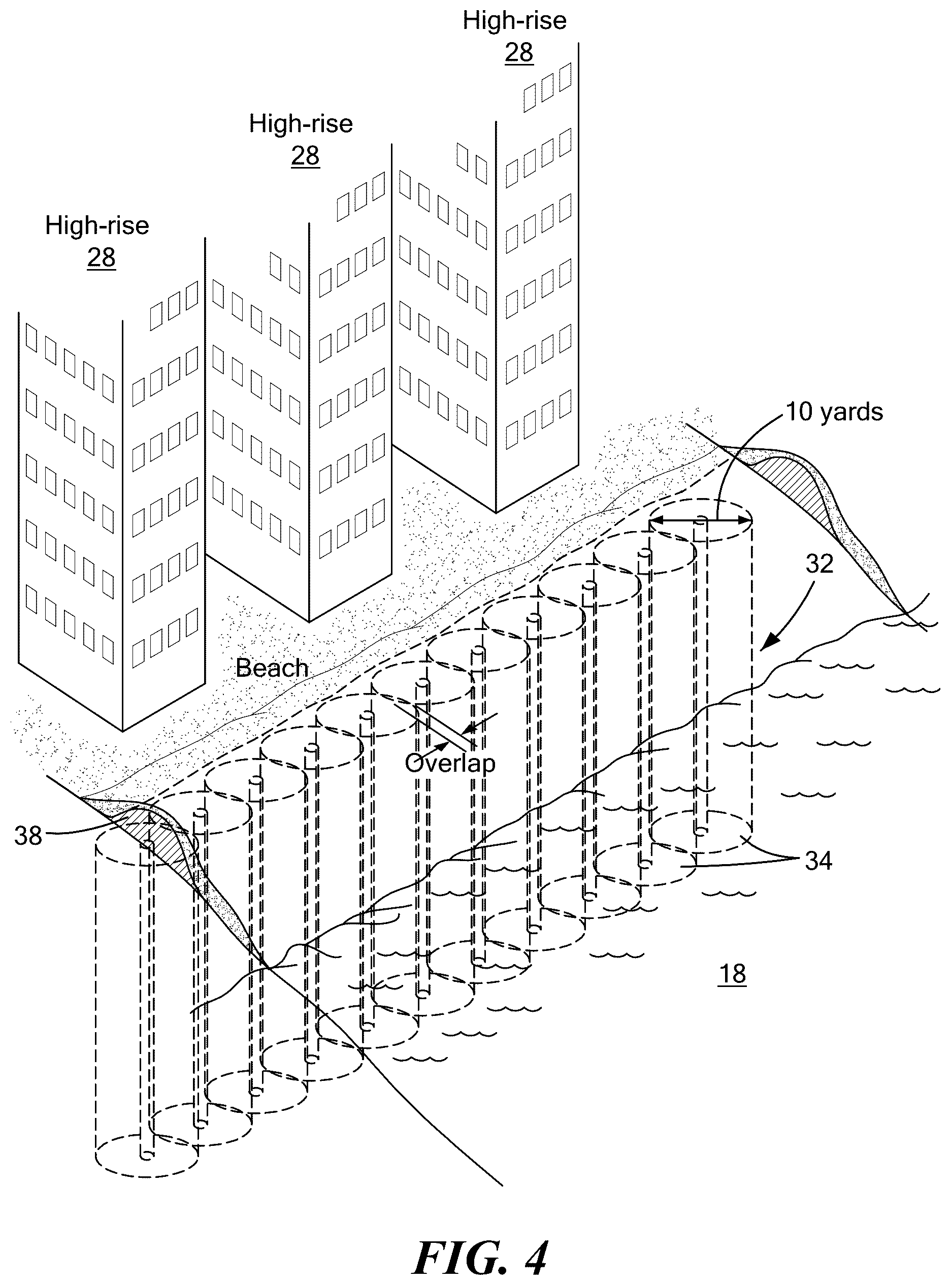 Patent US12320091 Figure 4 – Subterranean water barrier