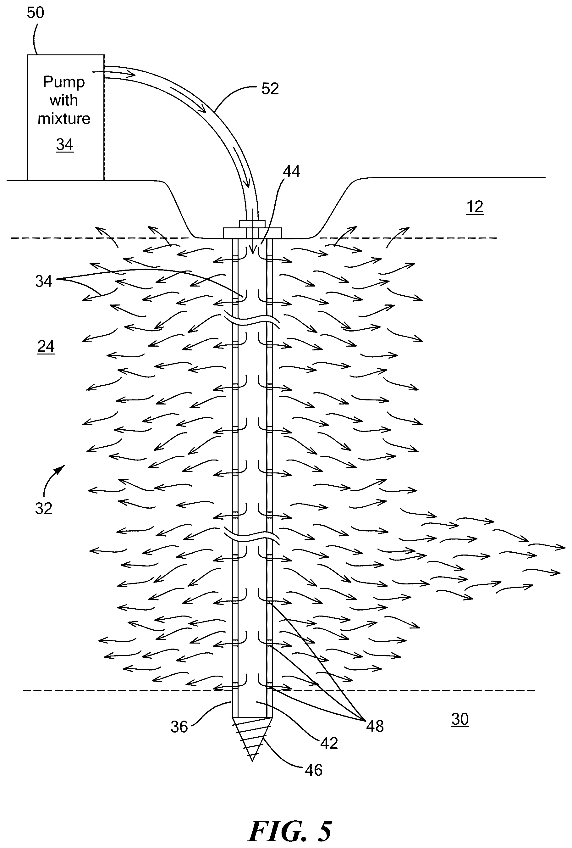 Patent US12320091 Figure 5 – Subterranean water barrier