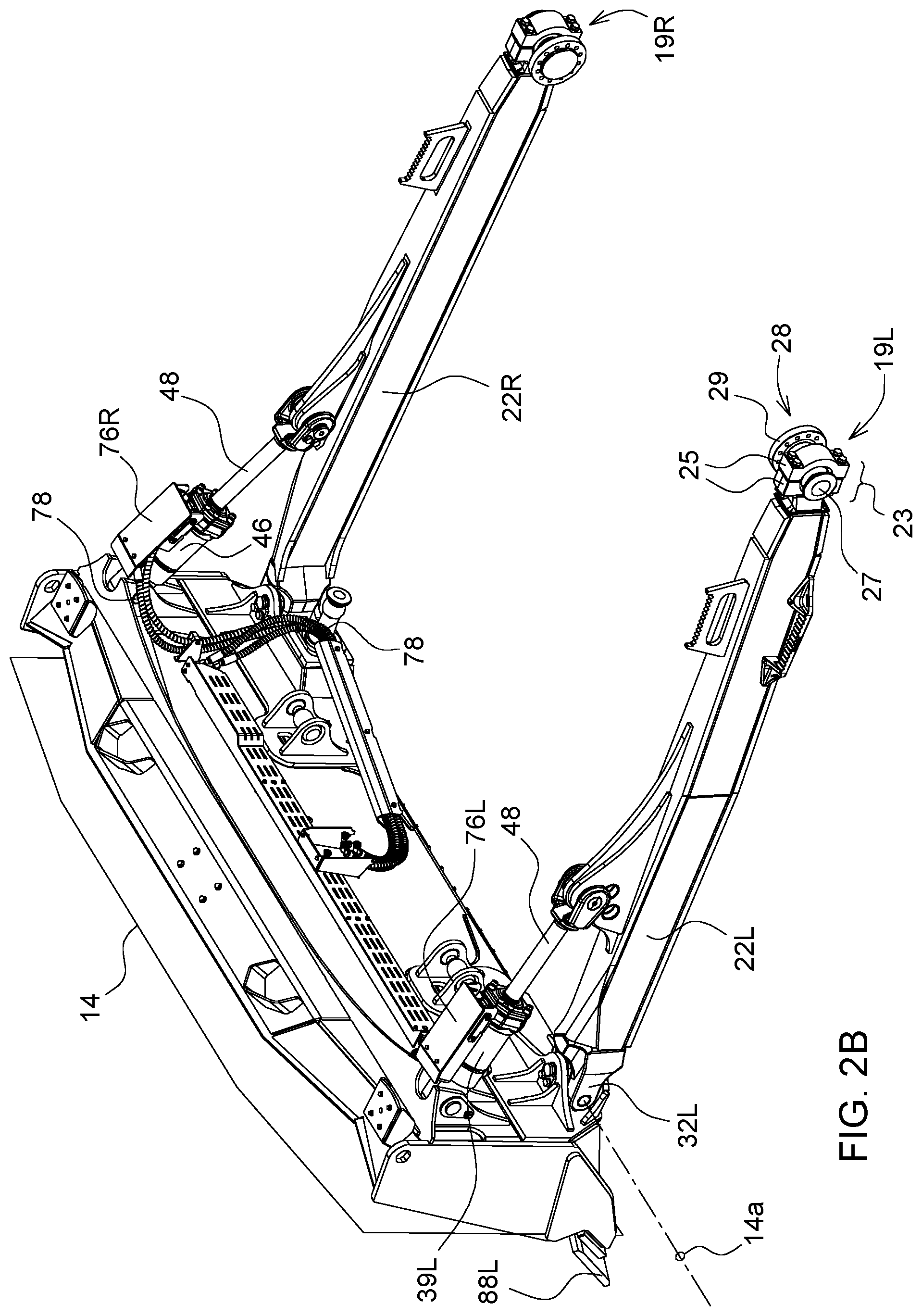 Patent US12320093 Figure 4 – Crawler dozer blade corner visibility
