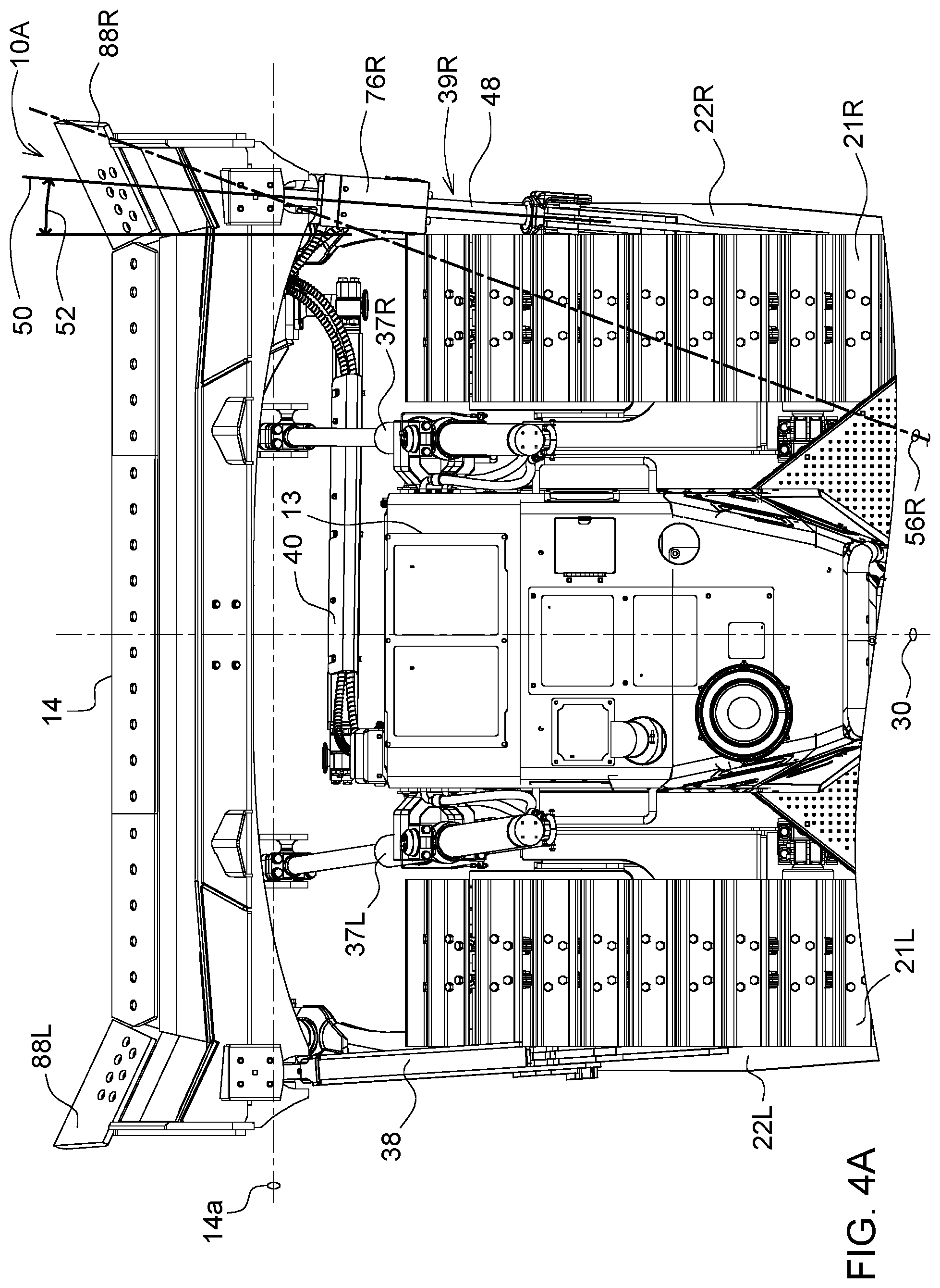 Patent US12320093 Figure 6 – Crawler dozer blade corner visibility