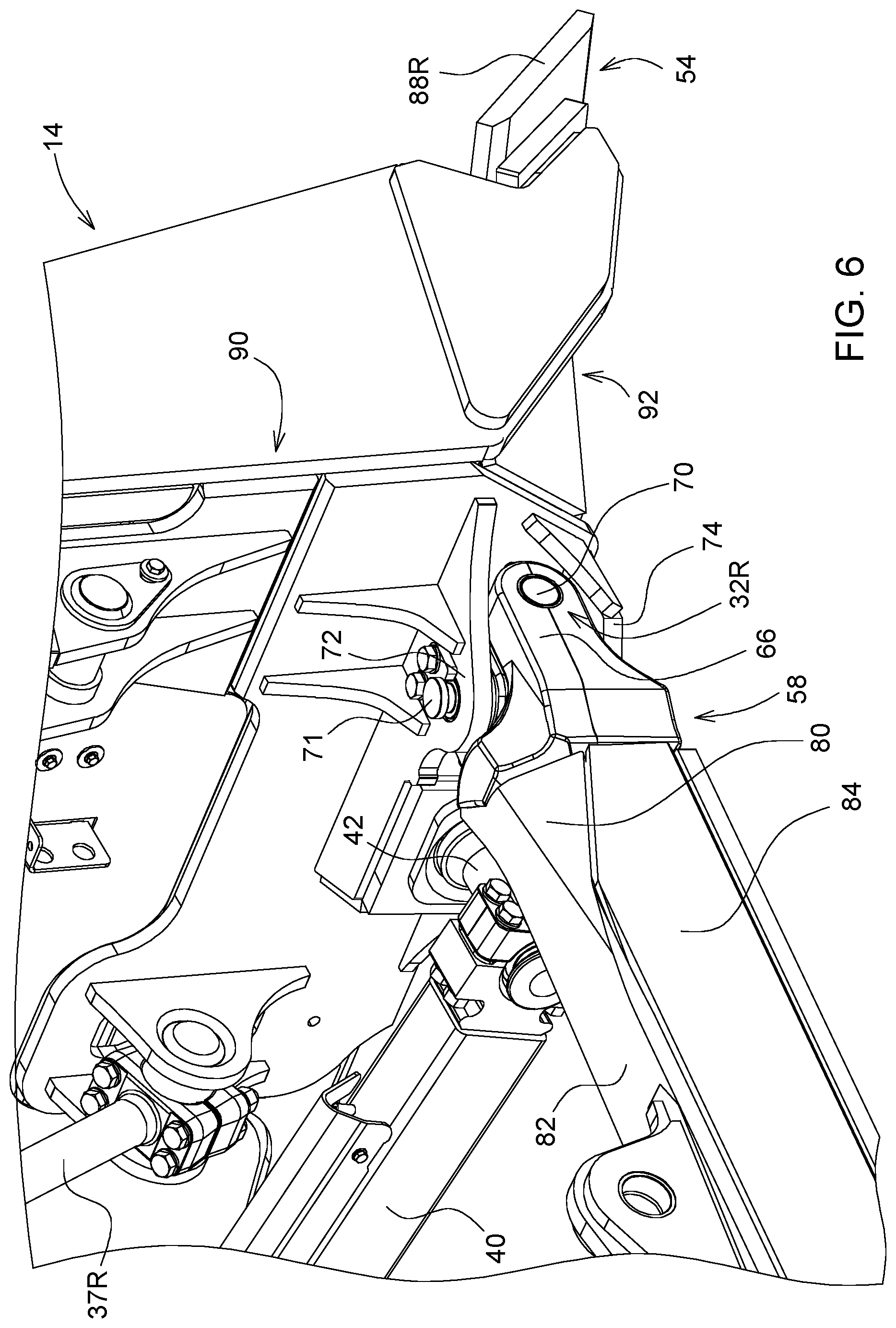 Patent US12320093 Figure 9 – Crawler dozer blade corner visibility