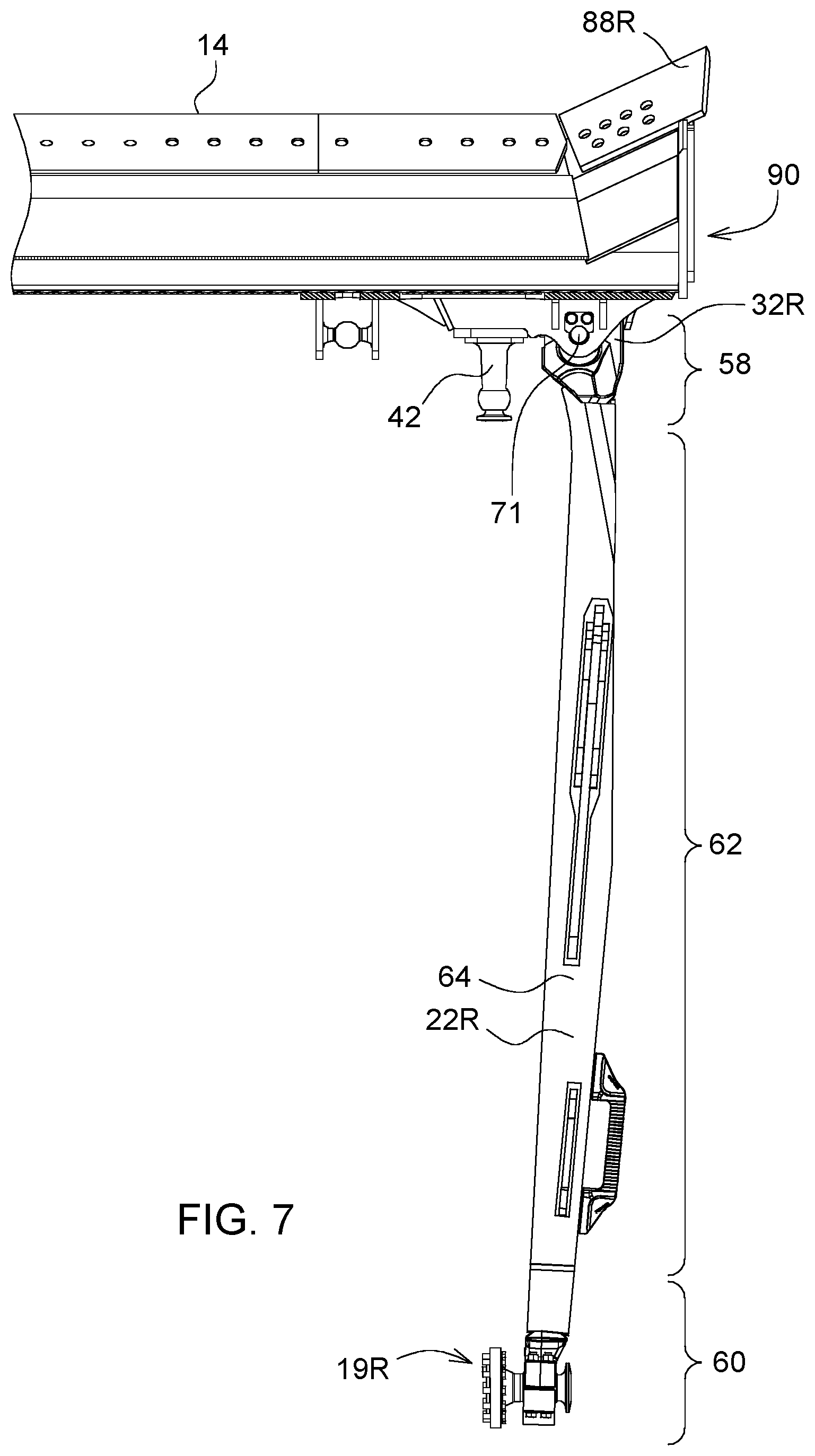 Patent US12320093 Figure 10 – Crawler dozer blade corner visibility