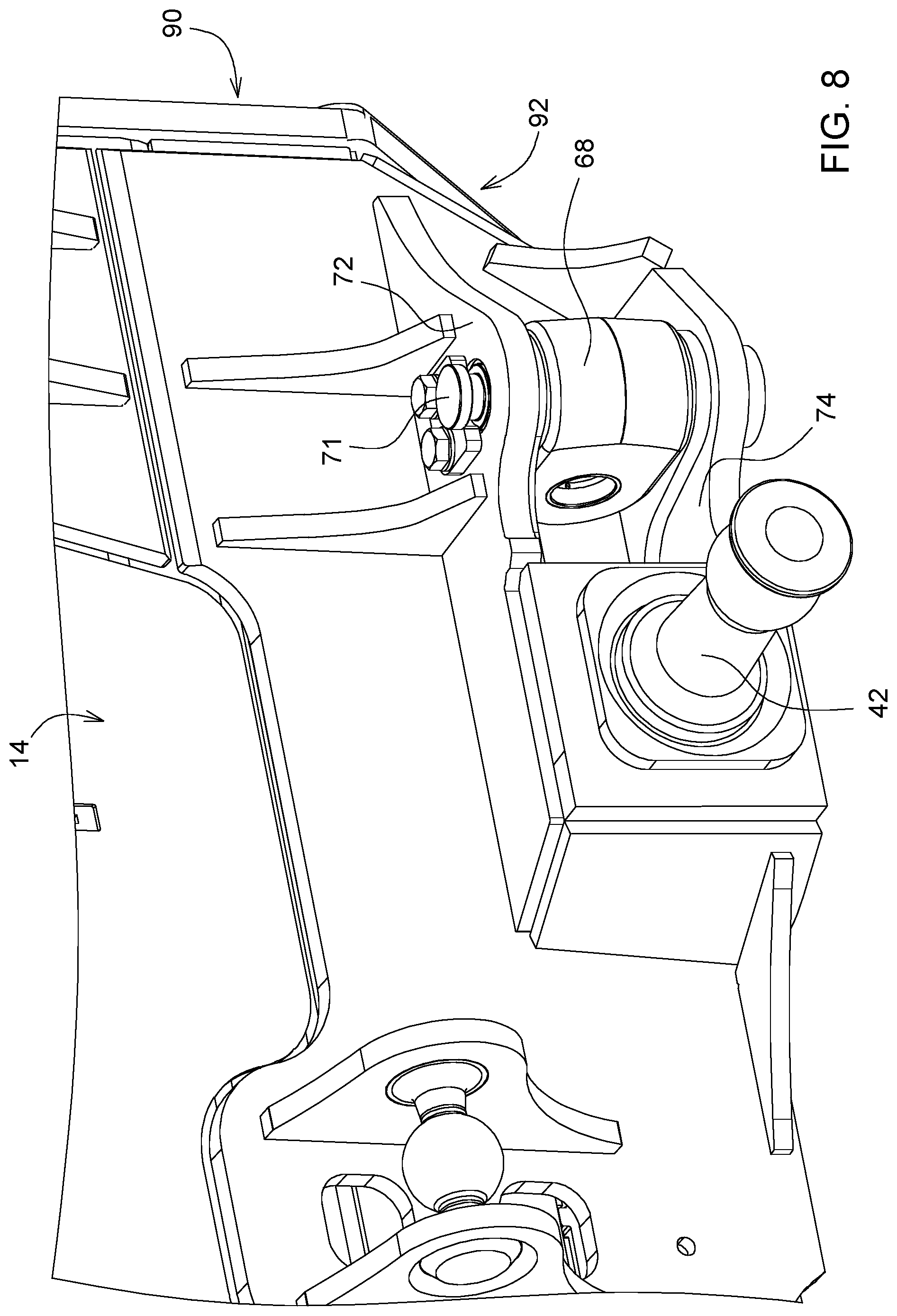 Patent US12320093 Figure 11 – Crawler dozer blade corner visibility