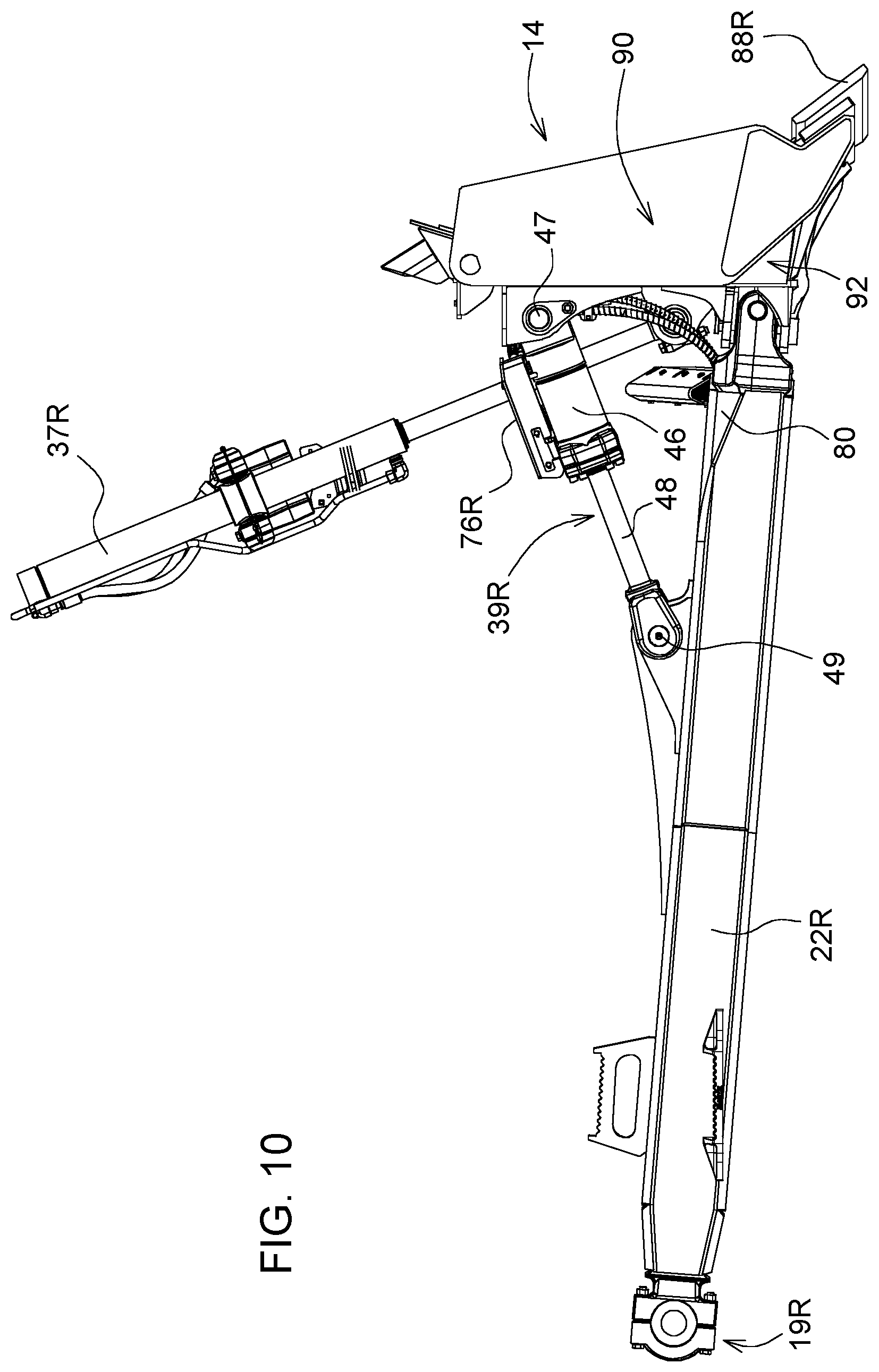 Patent US12320093 Figure 13 – Crawler dozer blade corner visibility