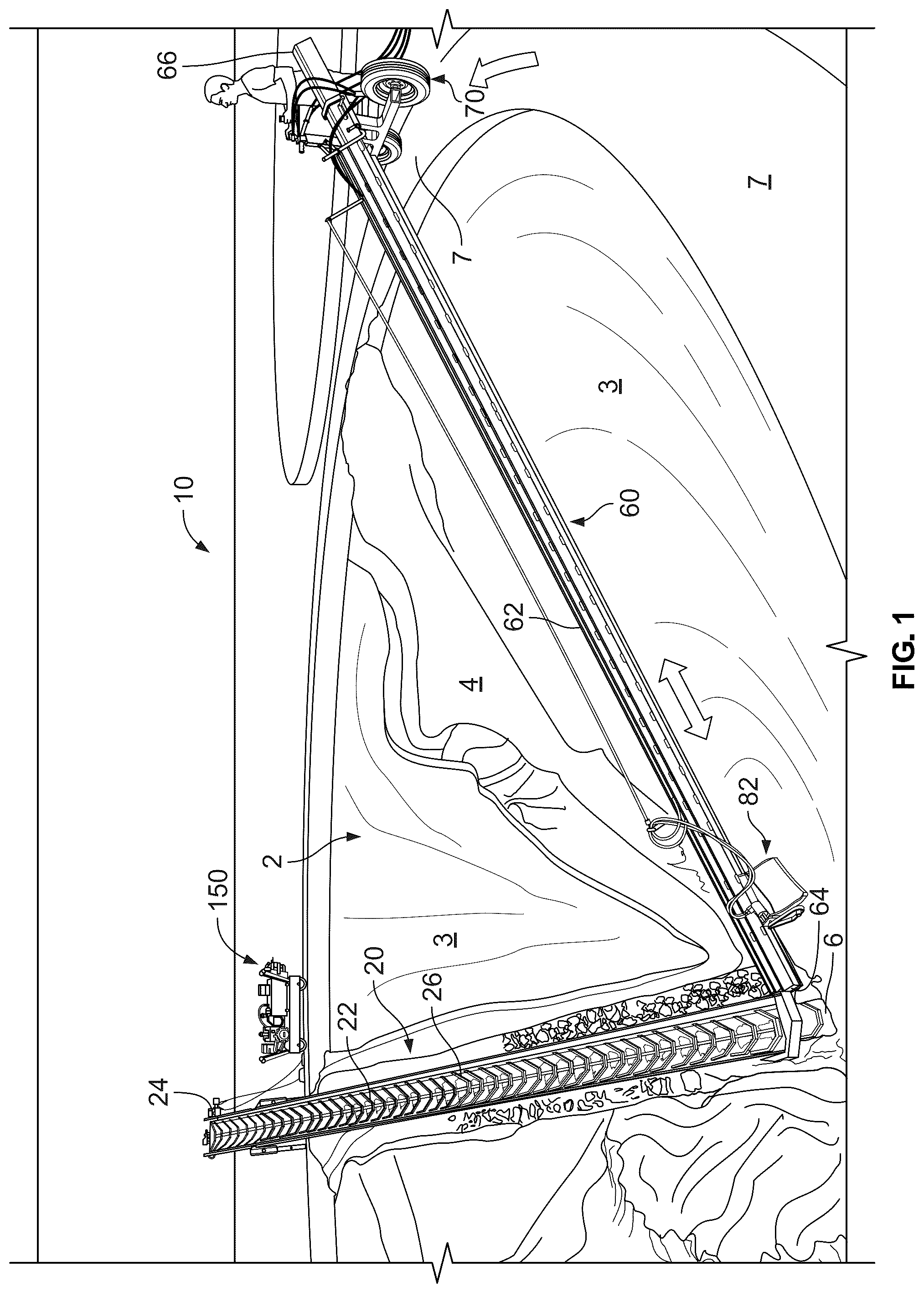Patent US12320094 Figure 1 – Apparatus and method for excavating a cone shaped pit