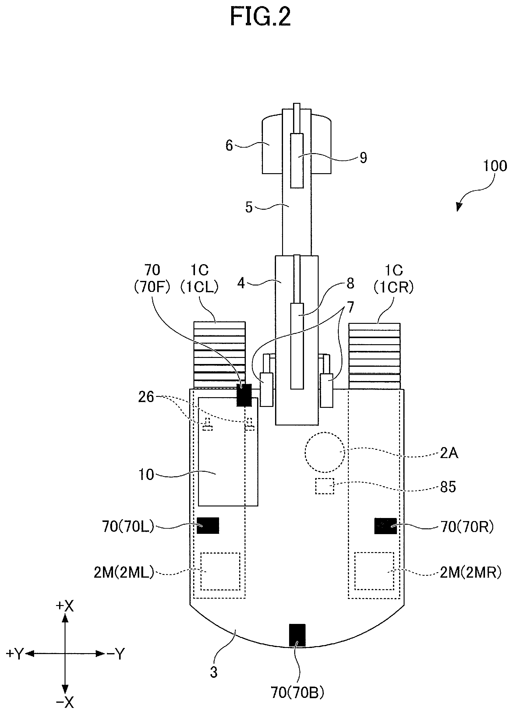 Patent US12320096 Figure 2 – Shovel and shovel assist system