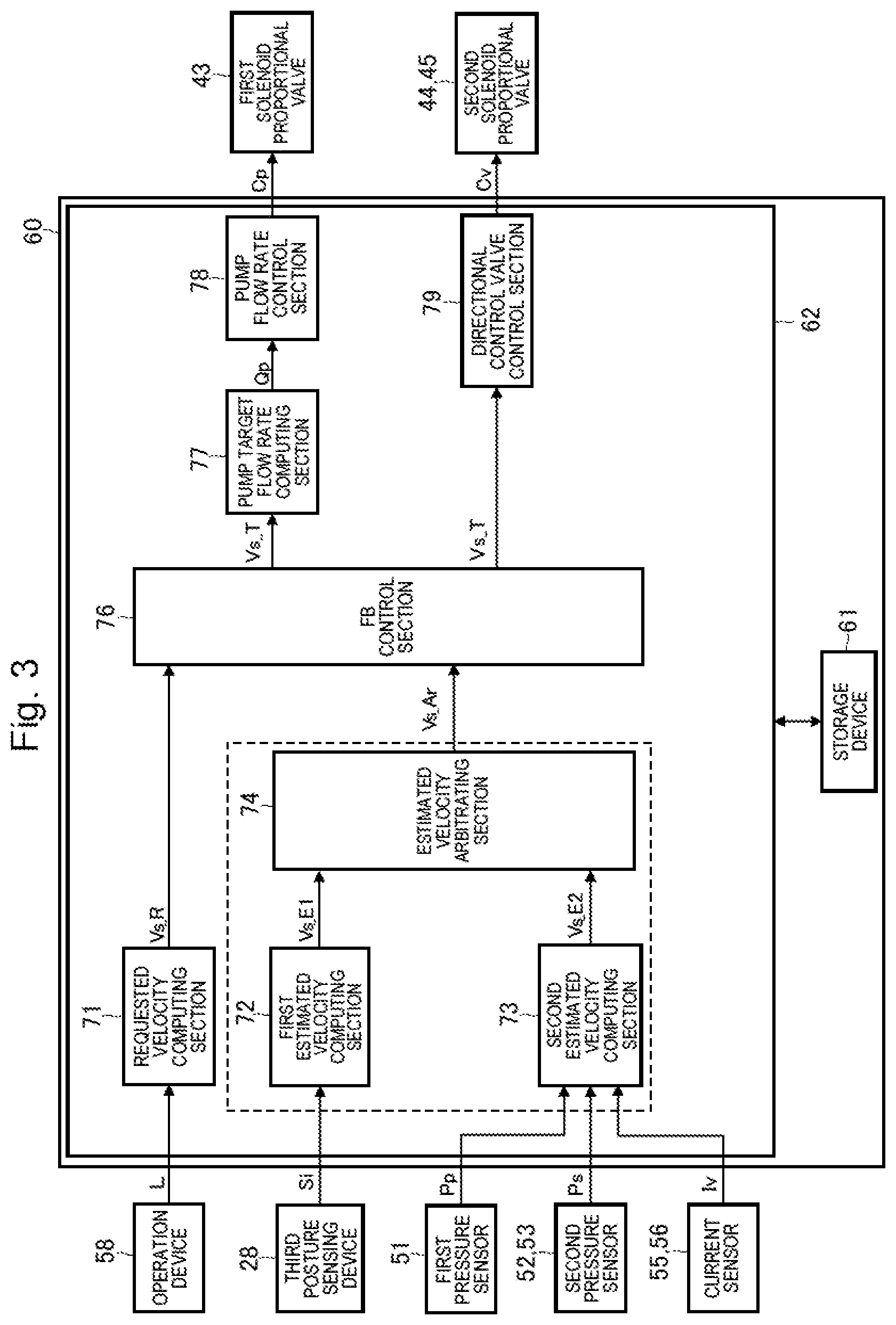 Patent US12320097 Figure 3 – Work machine