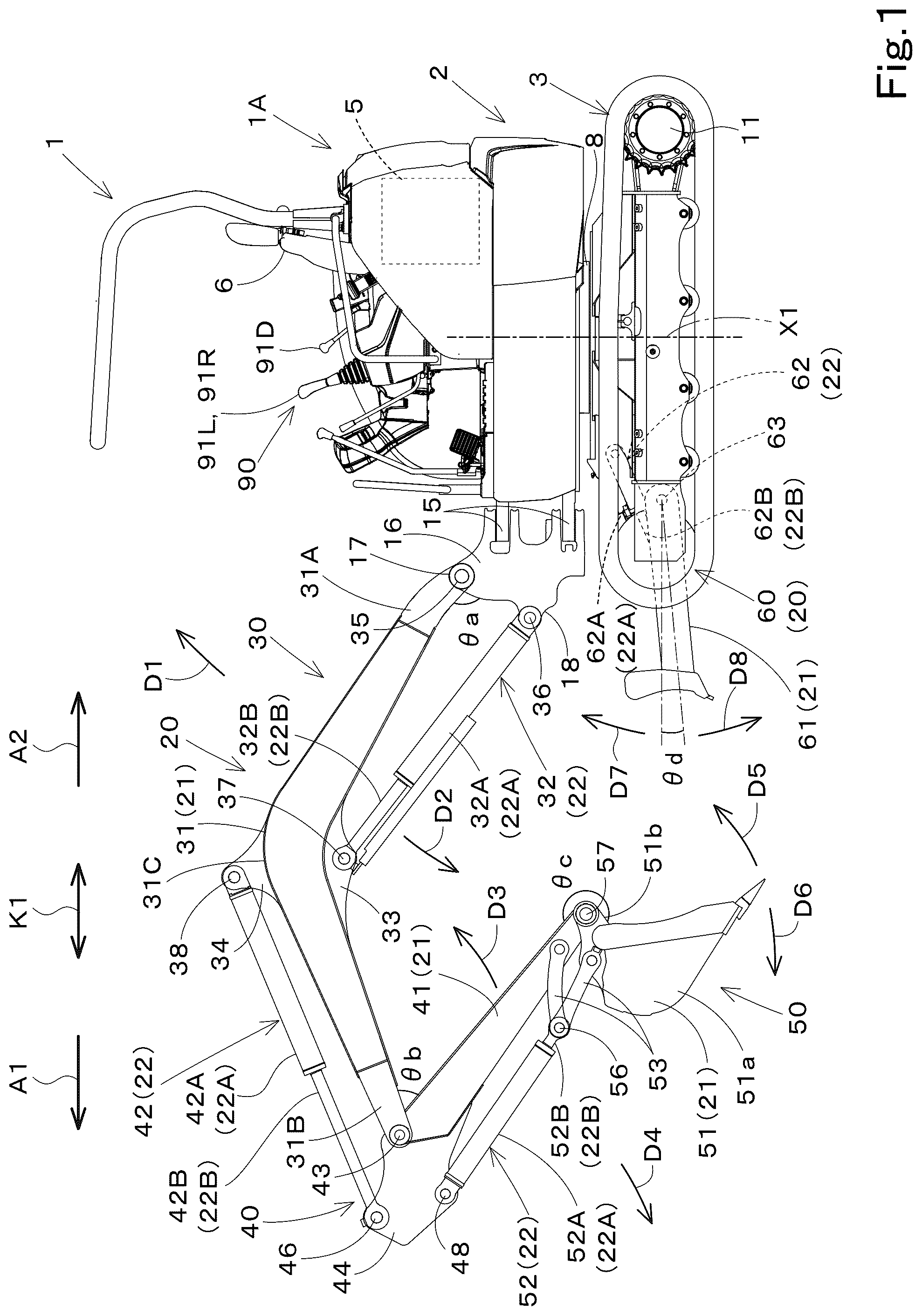 Patent US12320099 Figure 1 – Hydraulic system of working machine and method for controlling hydraulic system of working machine