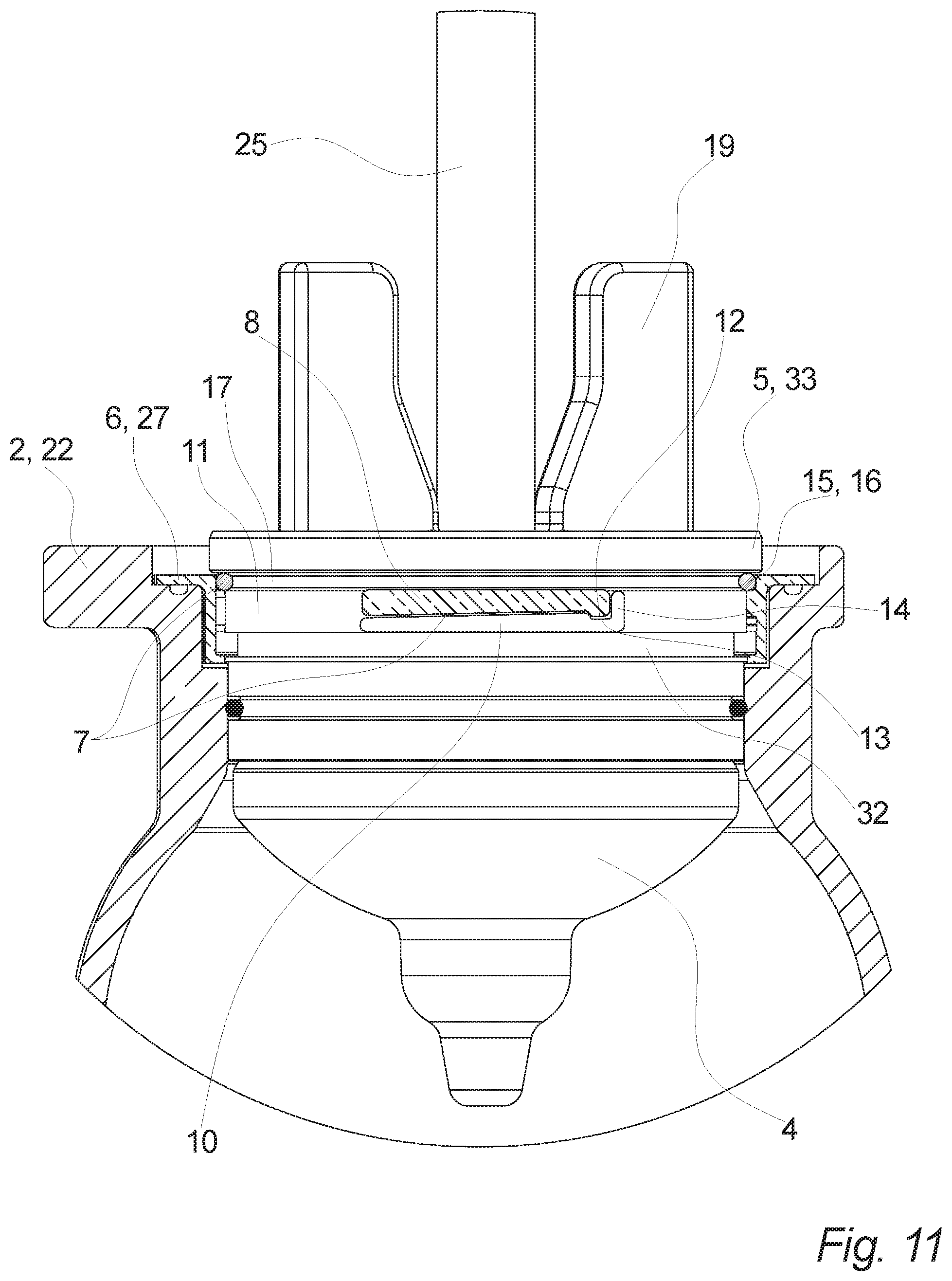 Patent US12320103 Figure 5 – Hydrant comprising a hydrant housing and a valve seat and a method for mounting a valve seat in a hydrant