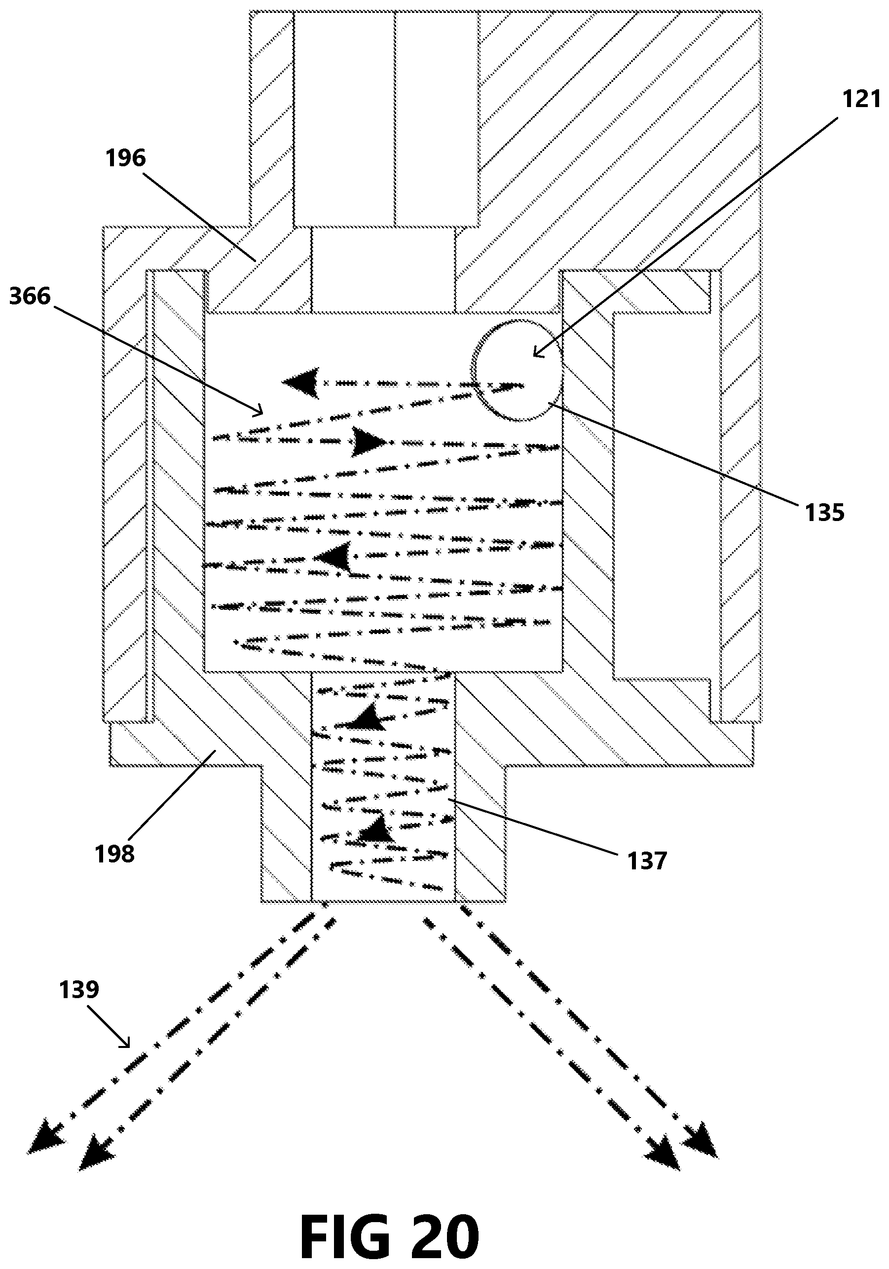Patent US12320104 Figure 11 – Modulated stream pattern spray head