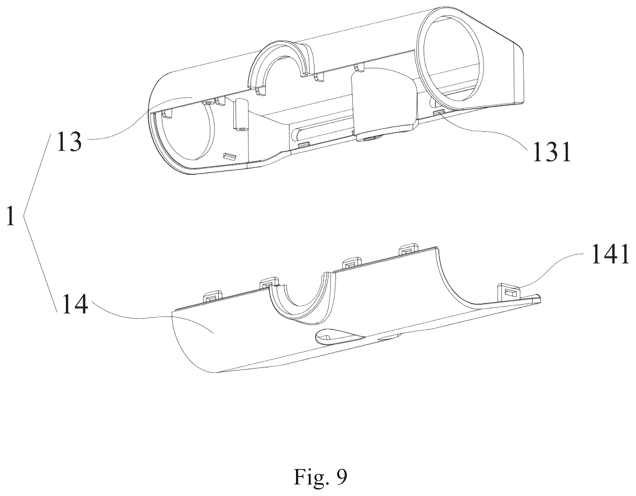 Patent US12320105 Figure 9 – Shower head and receptacle combination device with outlet water filtering function