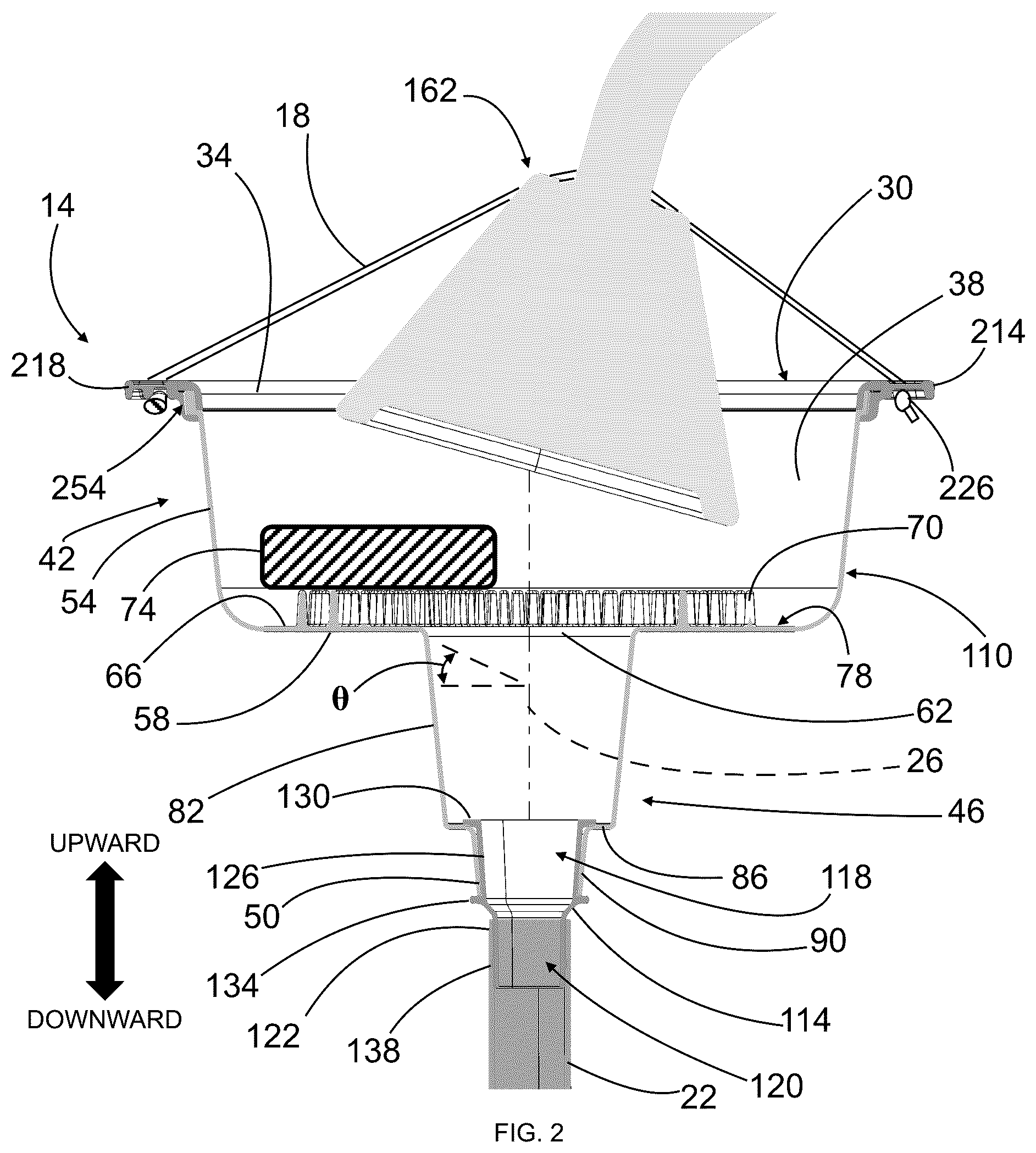 Patent US12320107 Figure 2 – Shower adapter device