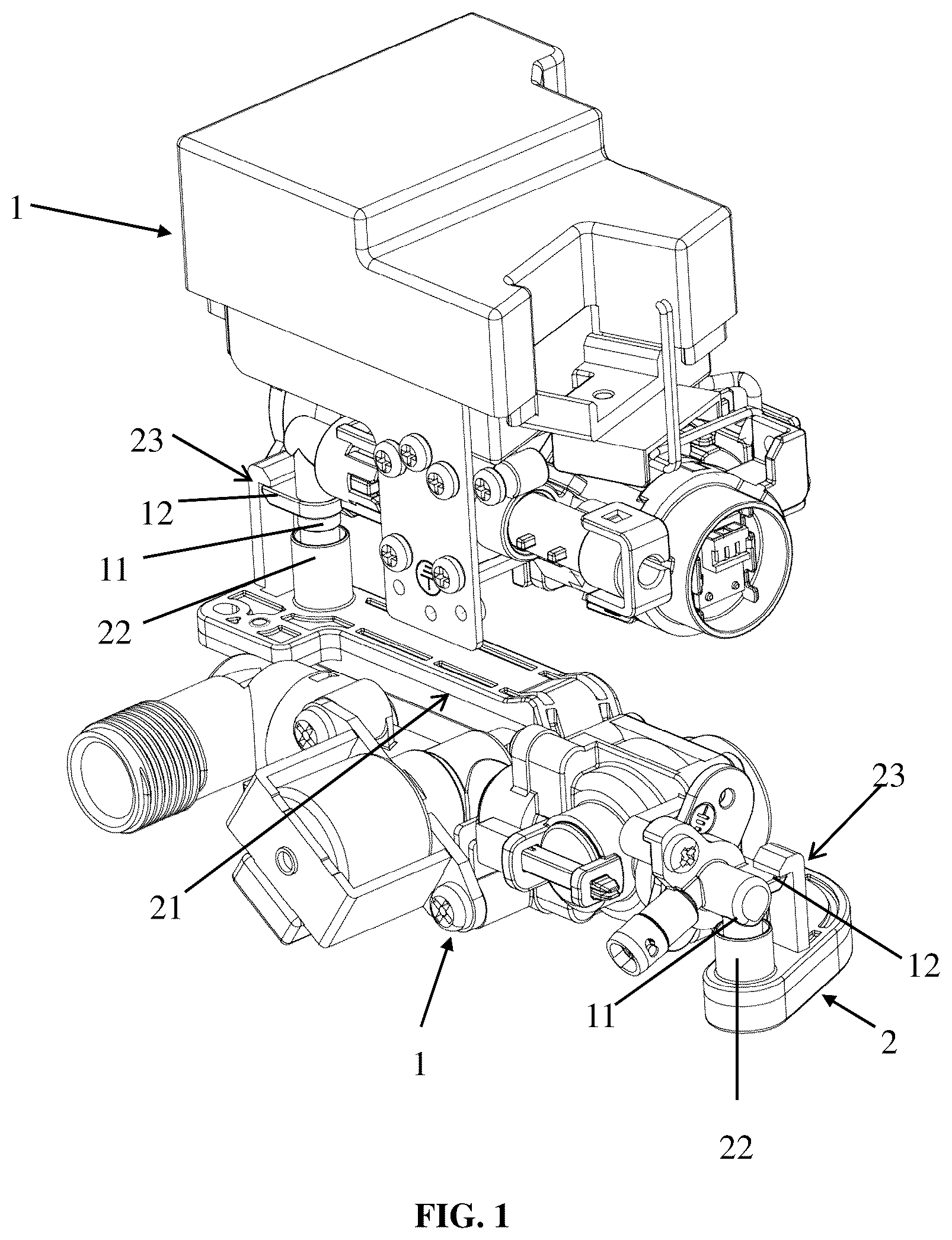 Patent US12320108 — Waterway installation structure in a toilet — Figure 1