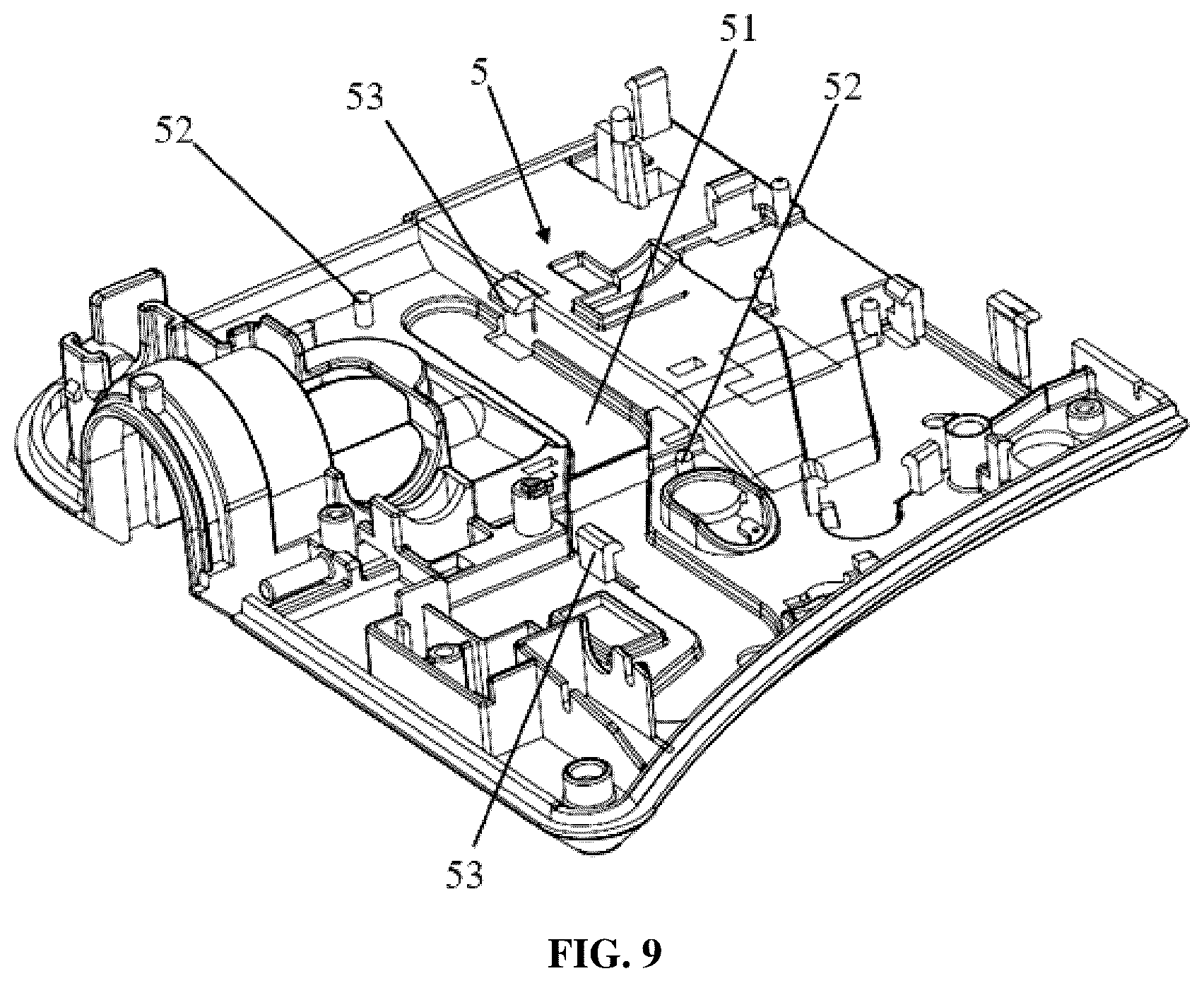 Patent US12320108 Figure 6 – Waterway installation structure in a toilet