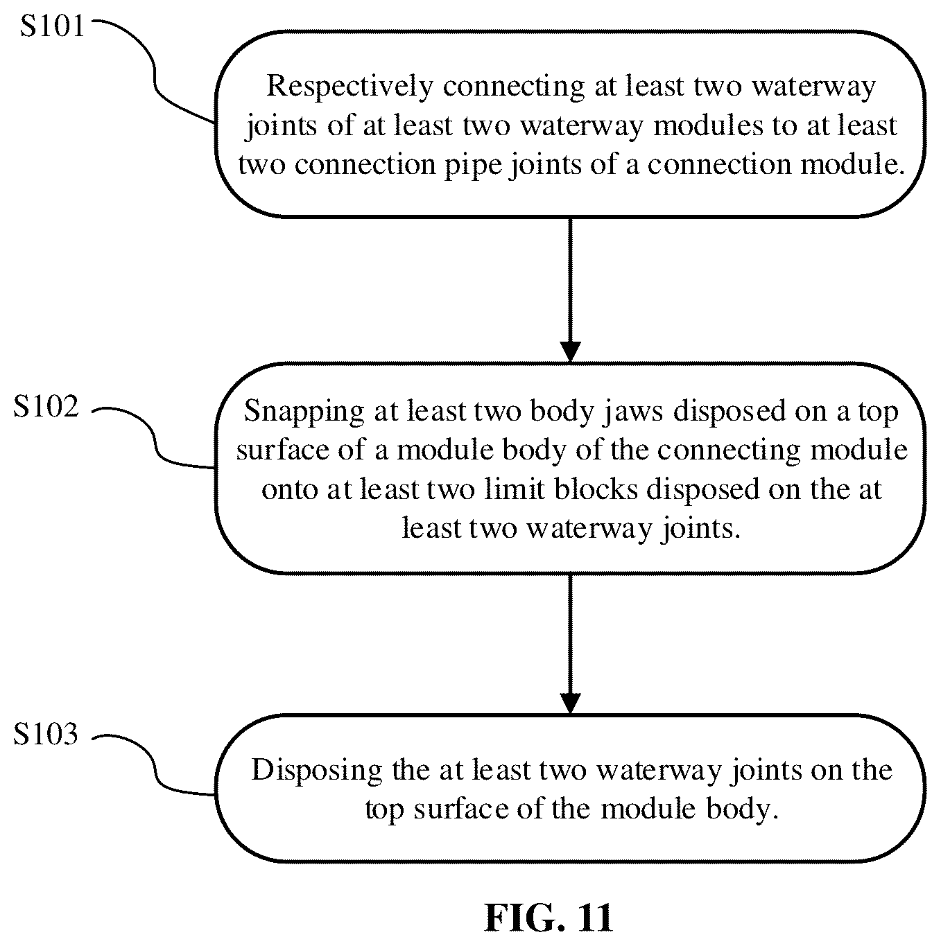 Patent US12320108 Figure 8 – Waterway installation structure in a toilet