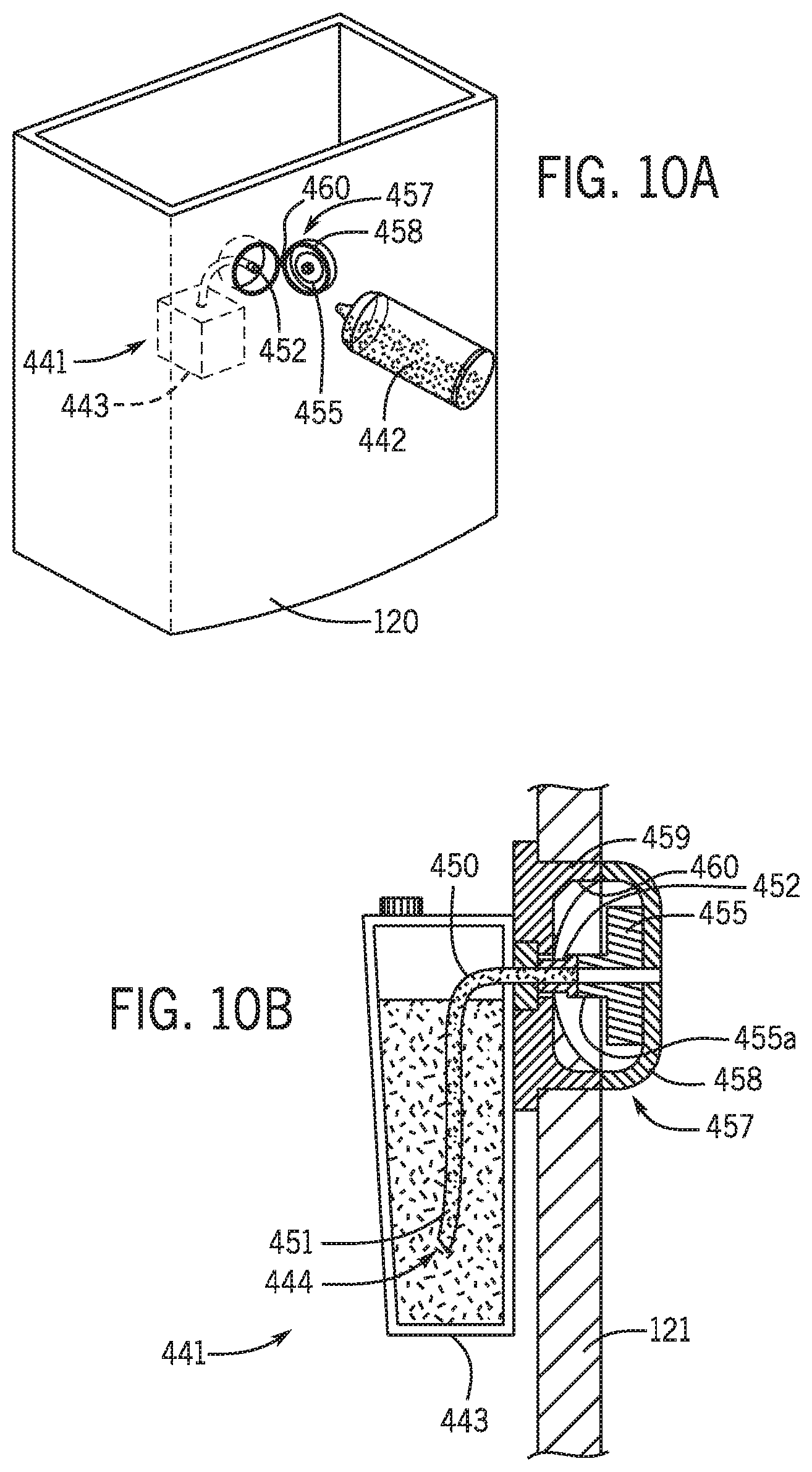 Patent US12320110 Figure 5 – Clean toilet and accessories