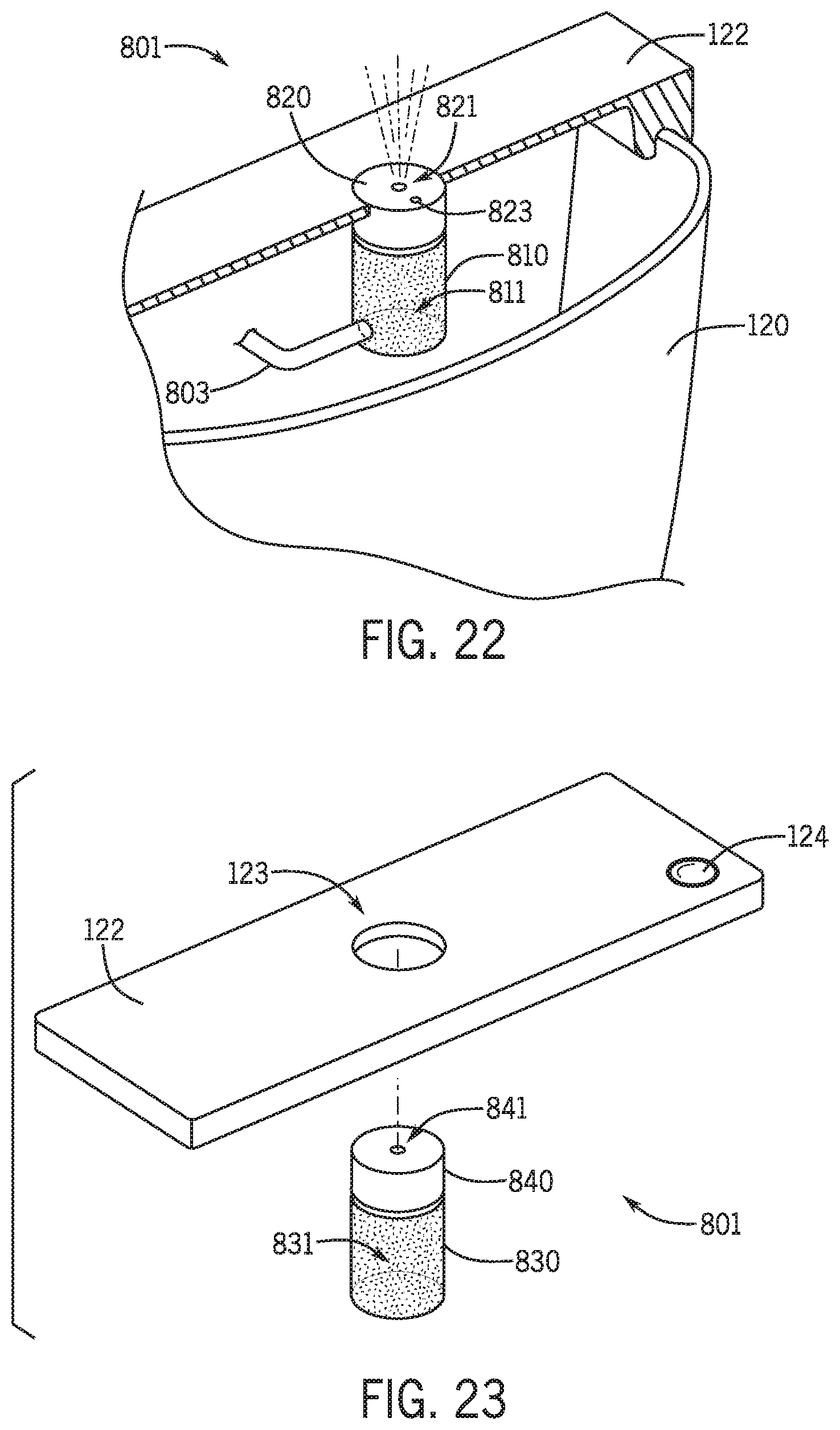 Patent US12320110 Figure 11 – Clean toilet and accessories