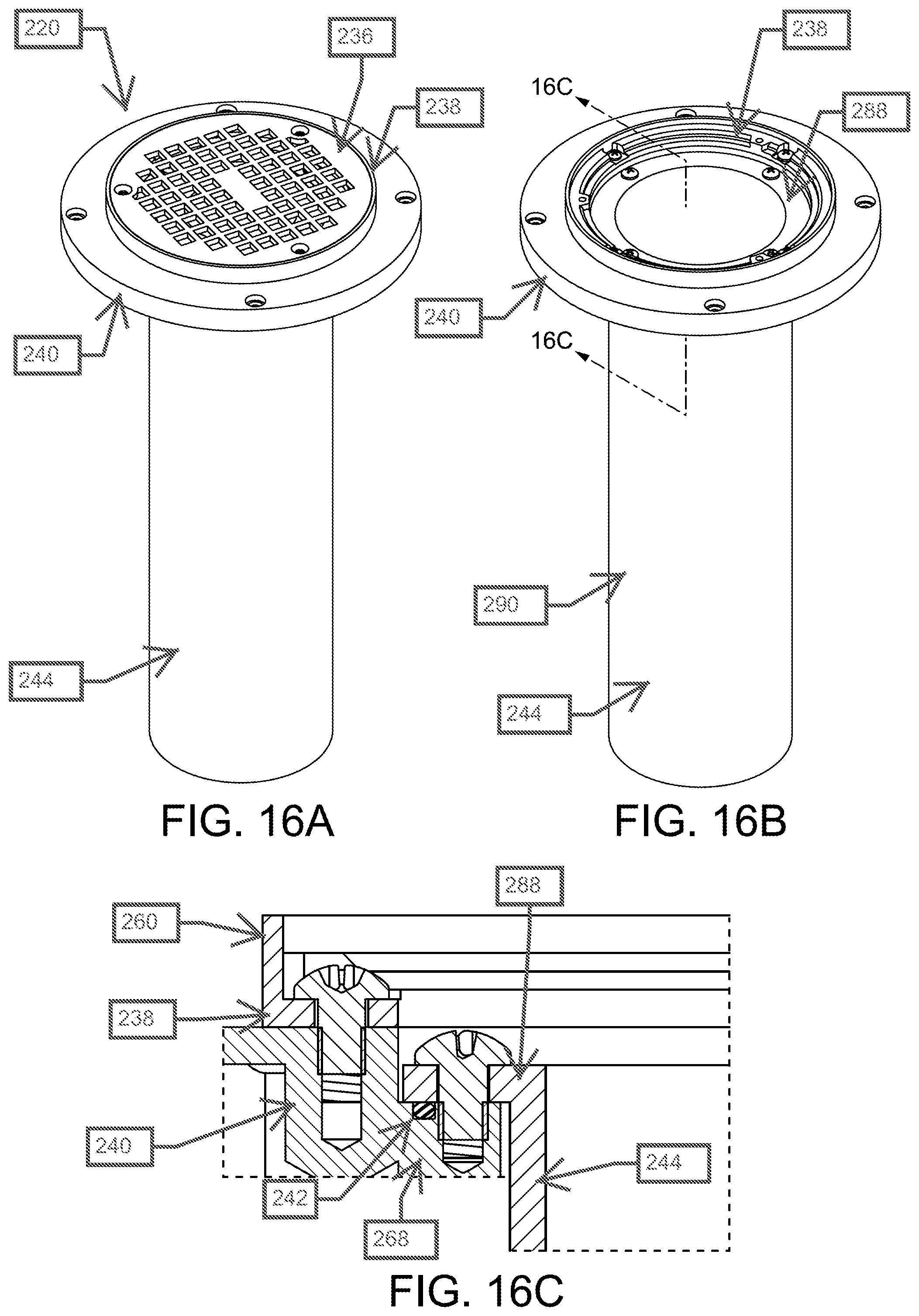 Patent US12320112 Figure 17 – Modular drain assembly for pod constructed room