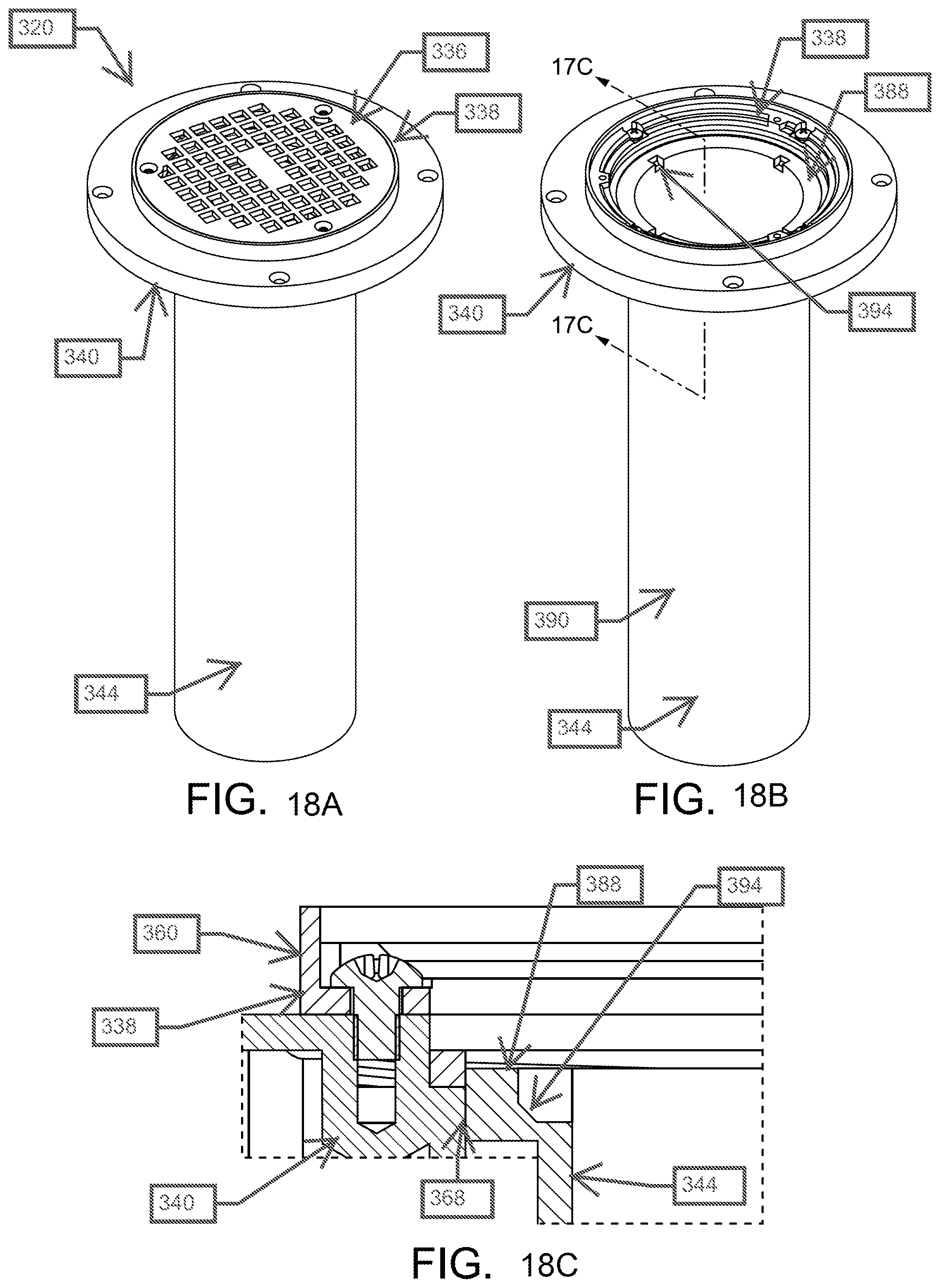 Patent US12320112 Figure 20 – Modular drain assembly for pod constructed room