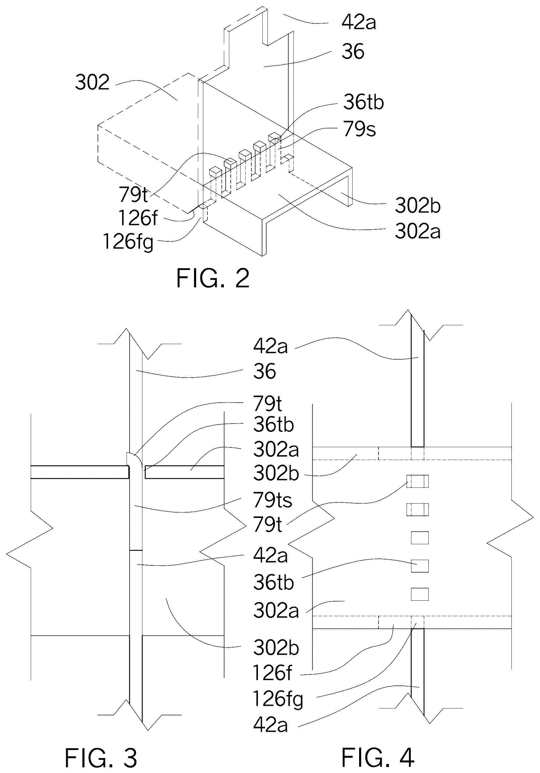 Patent US12320113 Figure 2 – Metal framing self-locking connectors