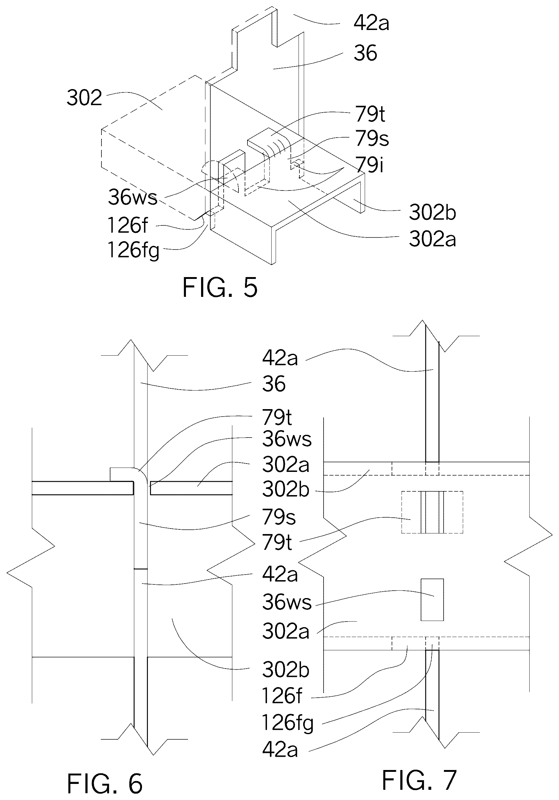 Patent US12320113 Figure 3 – Metal framing self-locking connectors