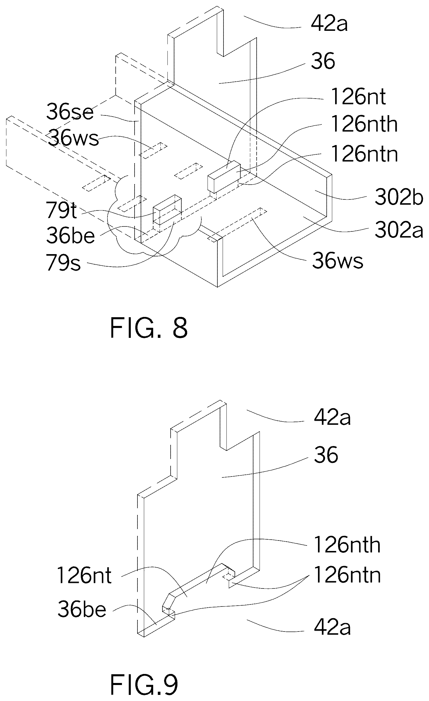 Patent US12320113 Figure 4 – Metal framing self-locking connectors