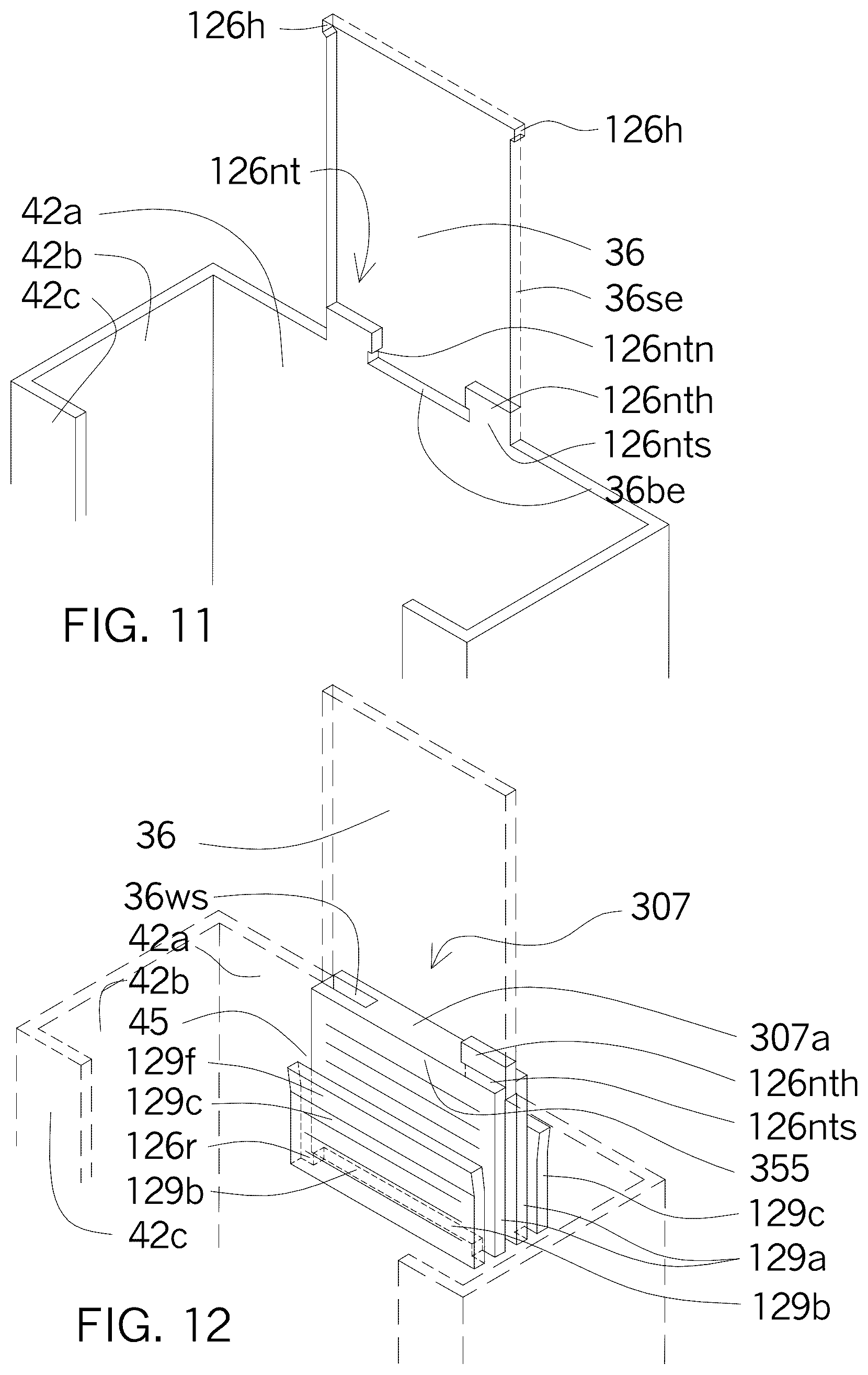 Patent US12320113 Figure 6 – Metal framing self-locking connectors