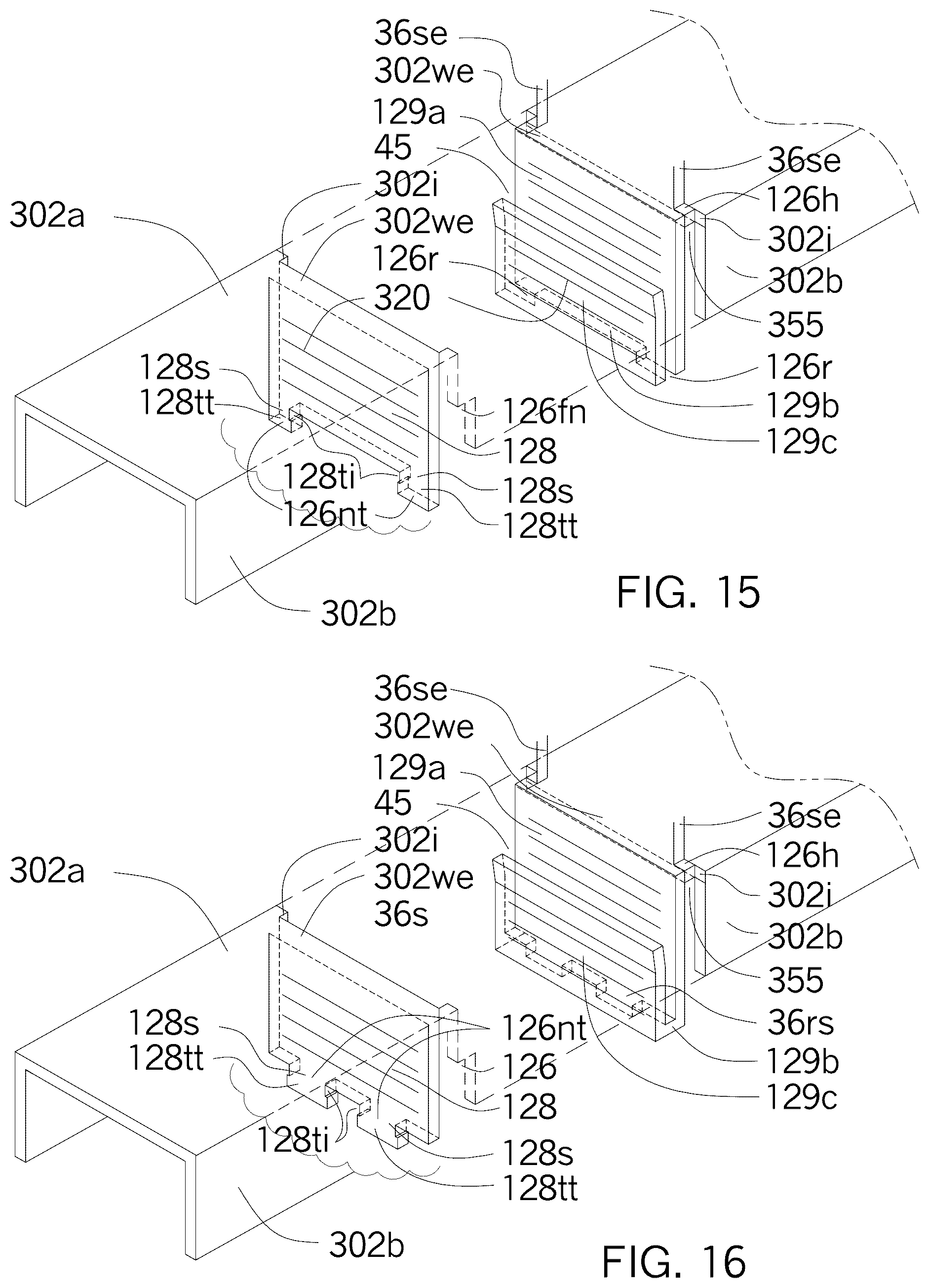 Patent US12320113 Figure 8 – Metal framing self-locking connectors